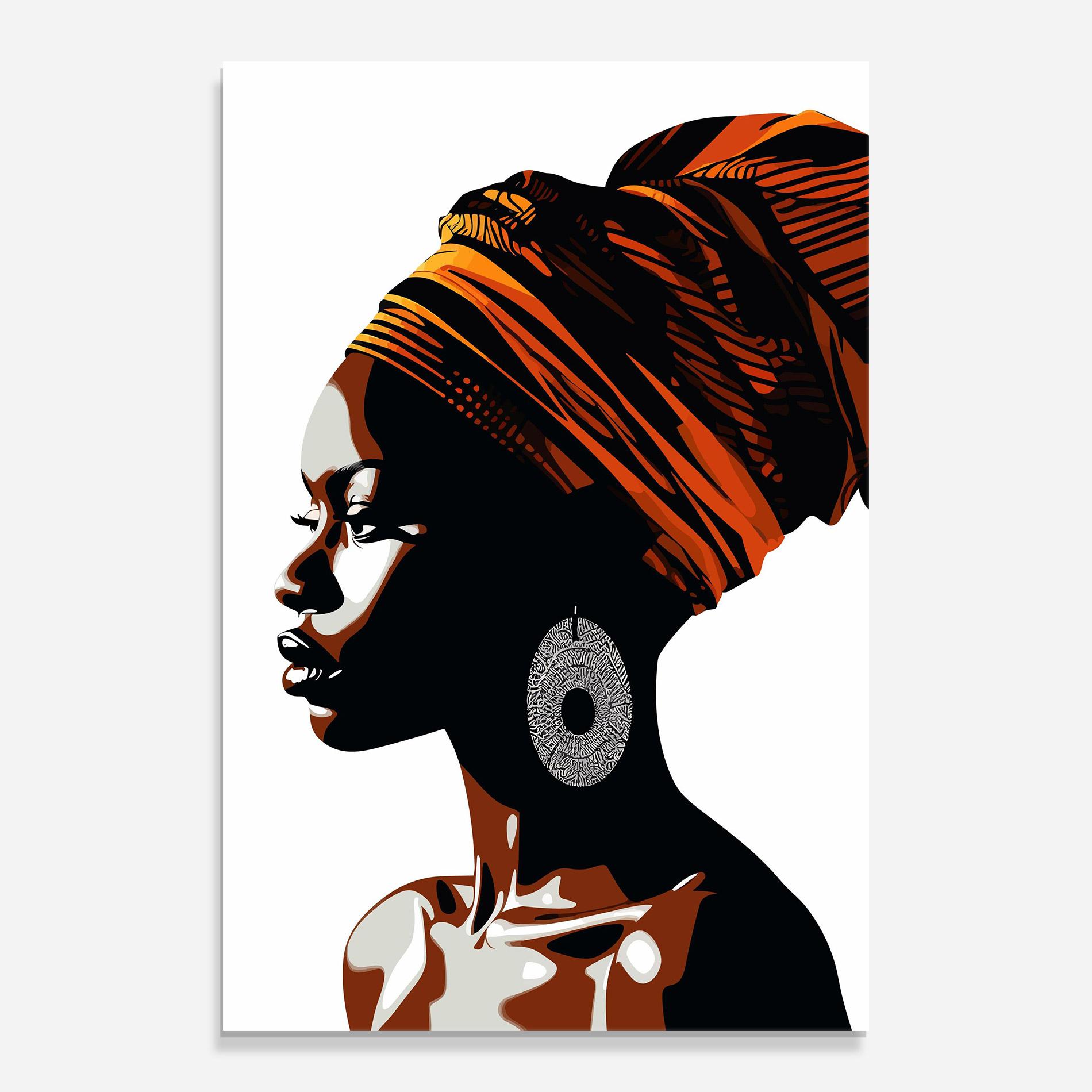 Glasbild Black Pretty Woman mockup 0