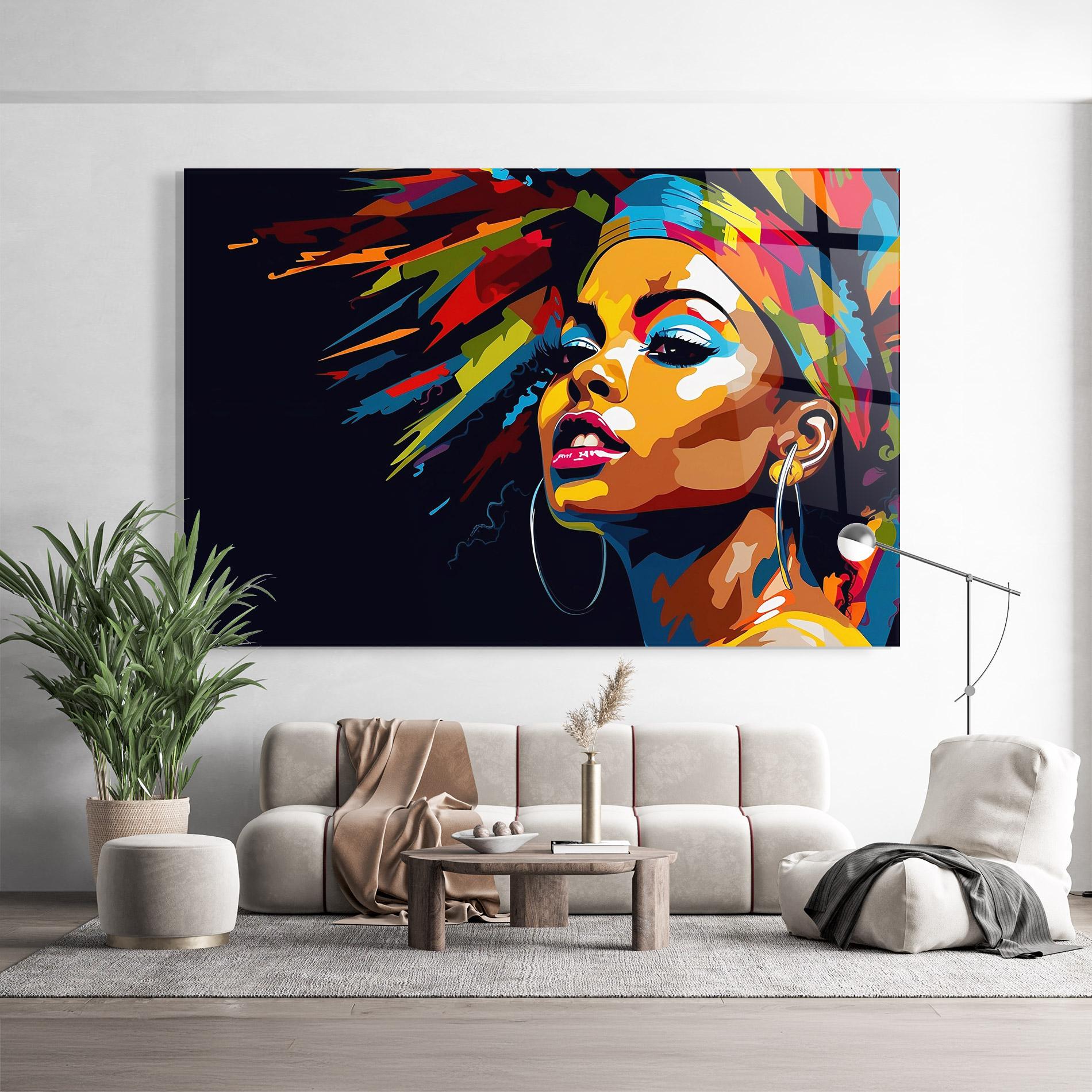 Glasbild African Woman Portrait mockup 9