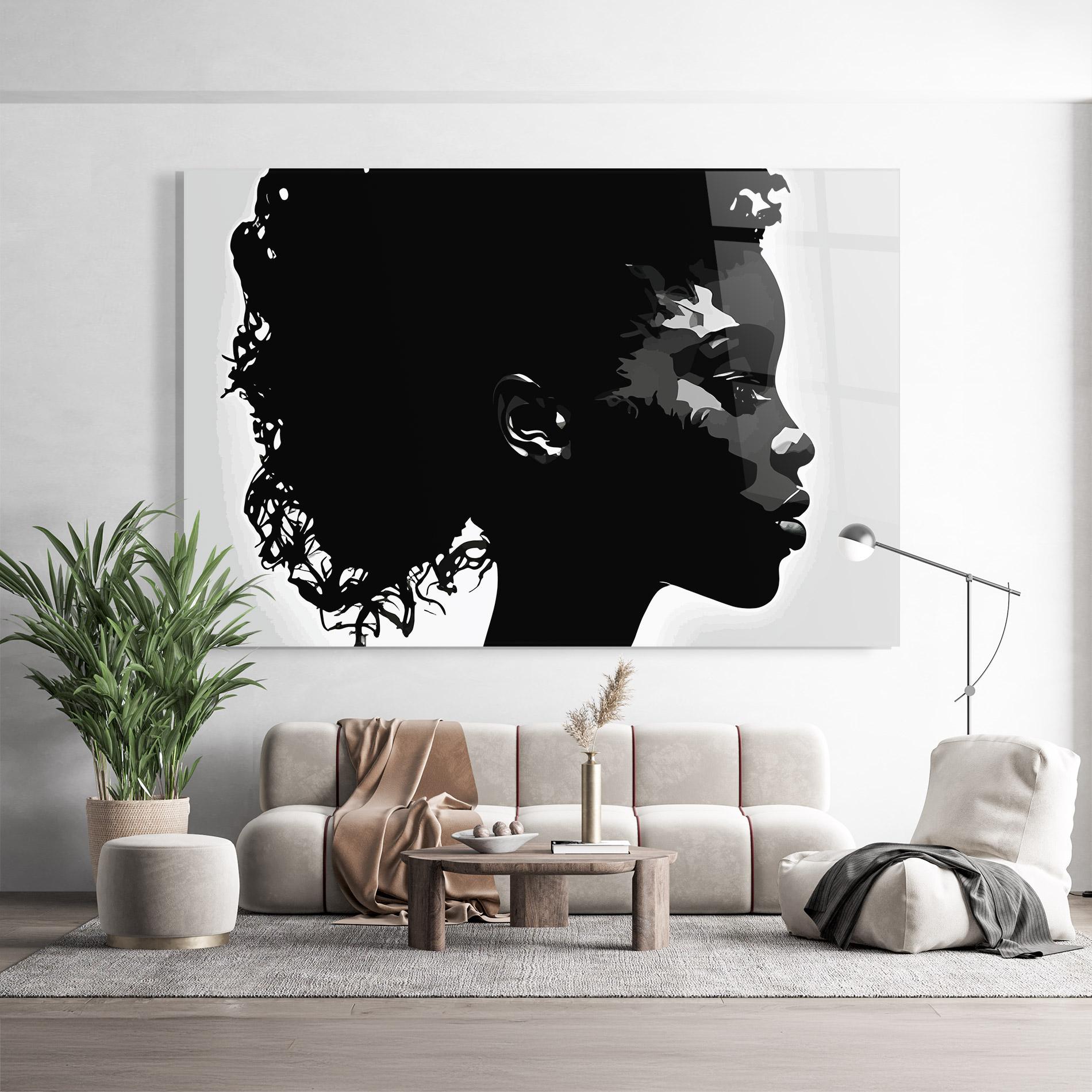 Glasbild Black African Woman mockup 9