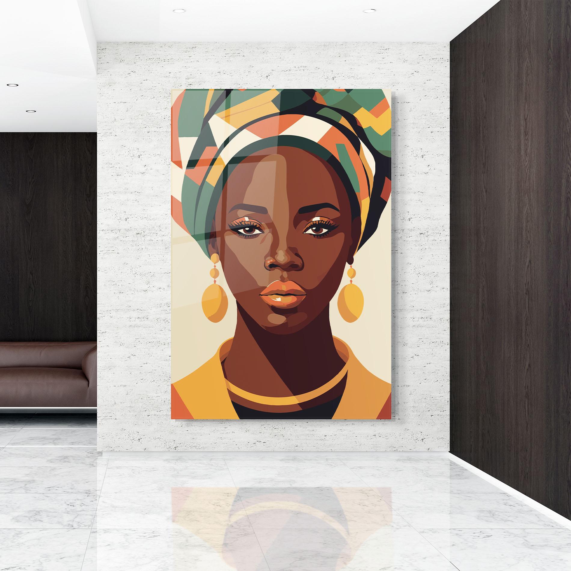 Glasbild African Portrait mockup 9