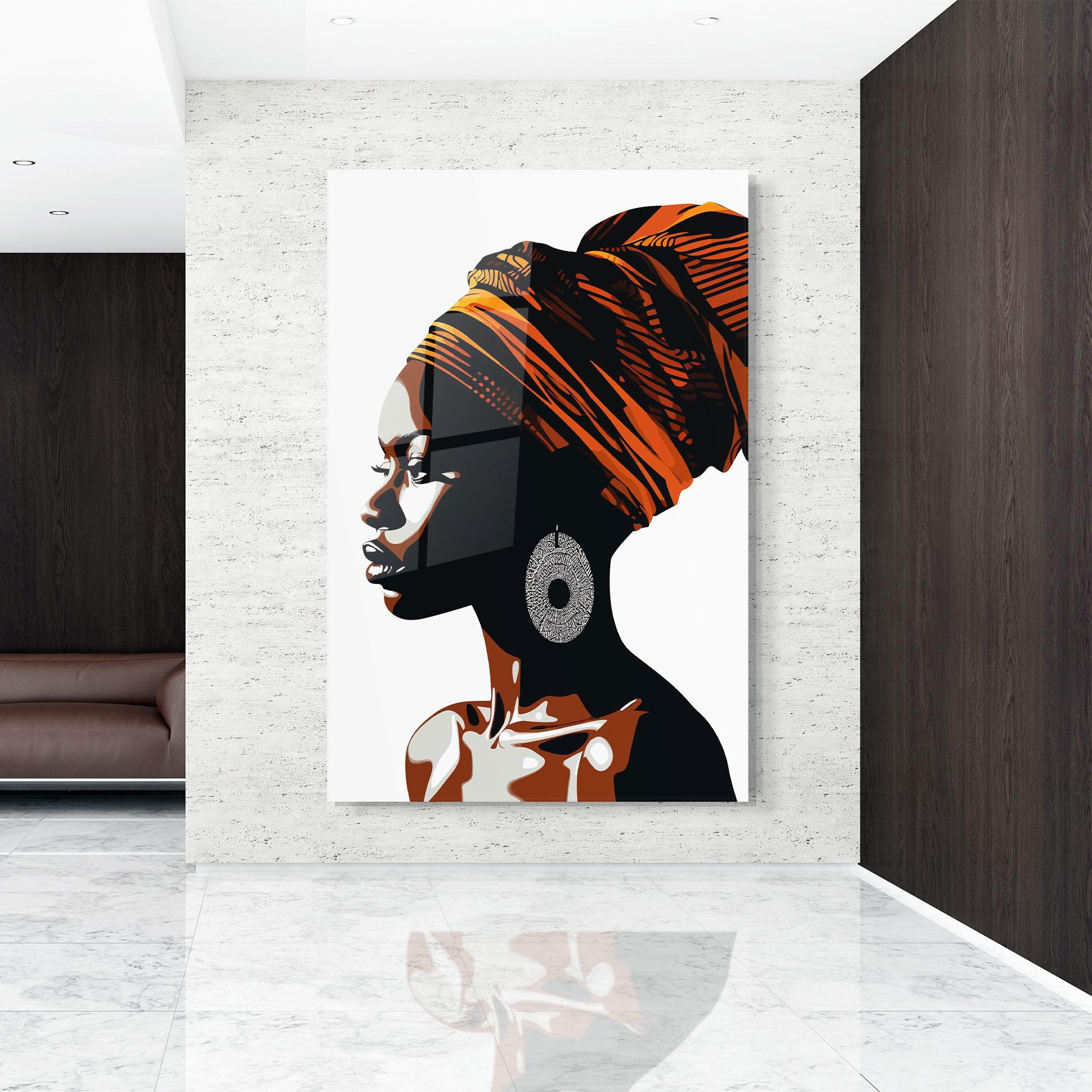 Glasbild Black Pretty Woman mockup 9