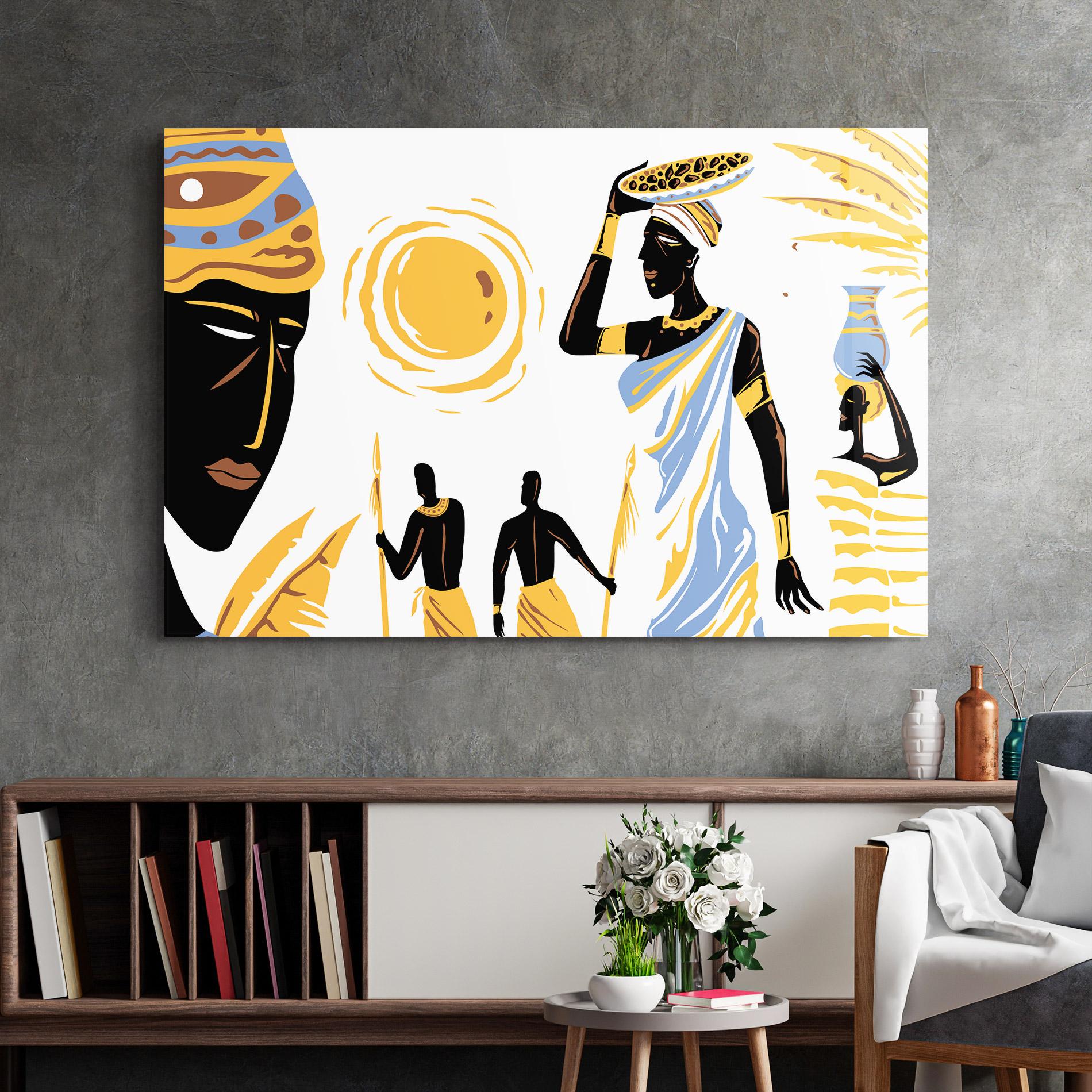 Glasbild African Drawing mockup 2