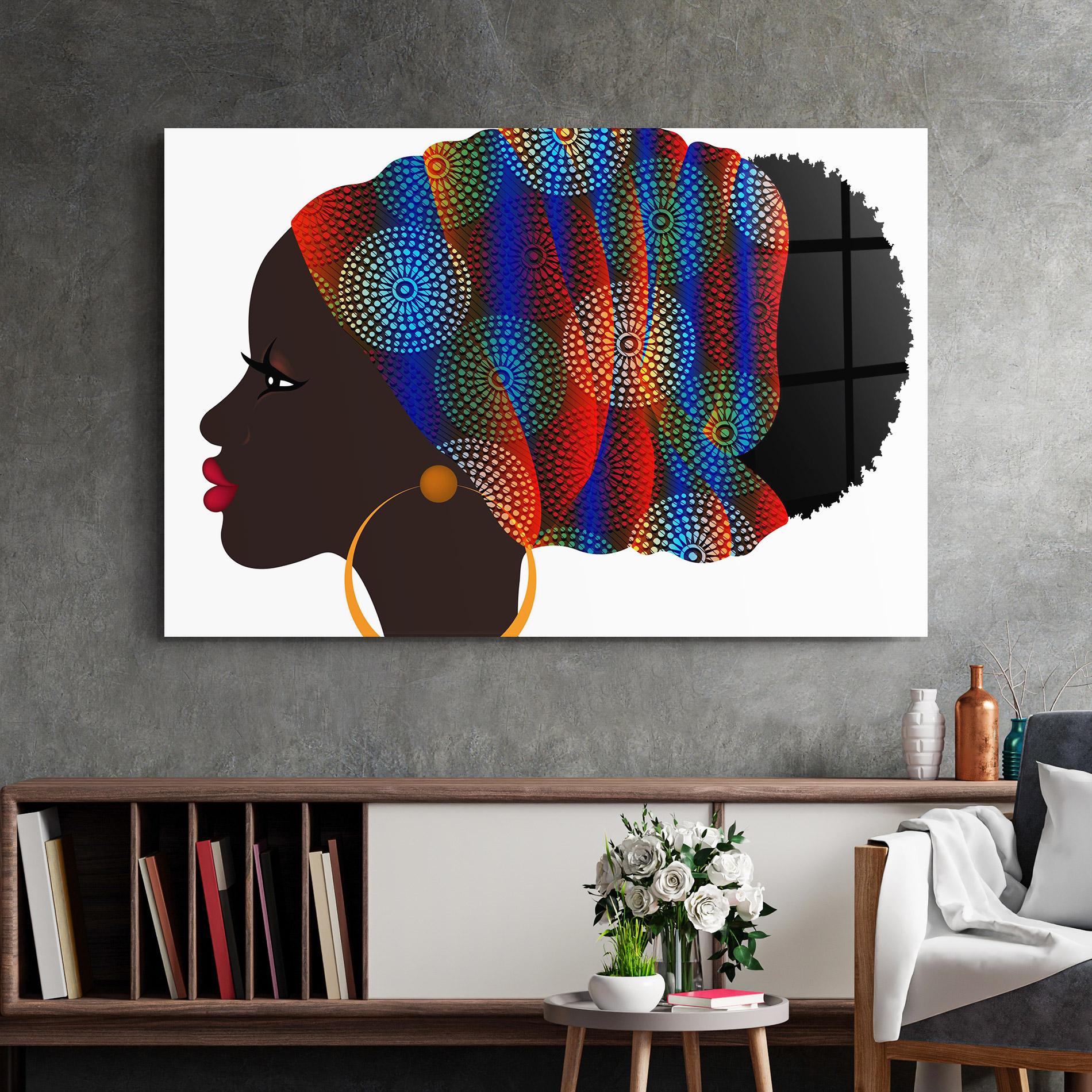 Glasbild Afro Hairstyle mockup 2