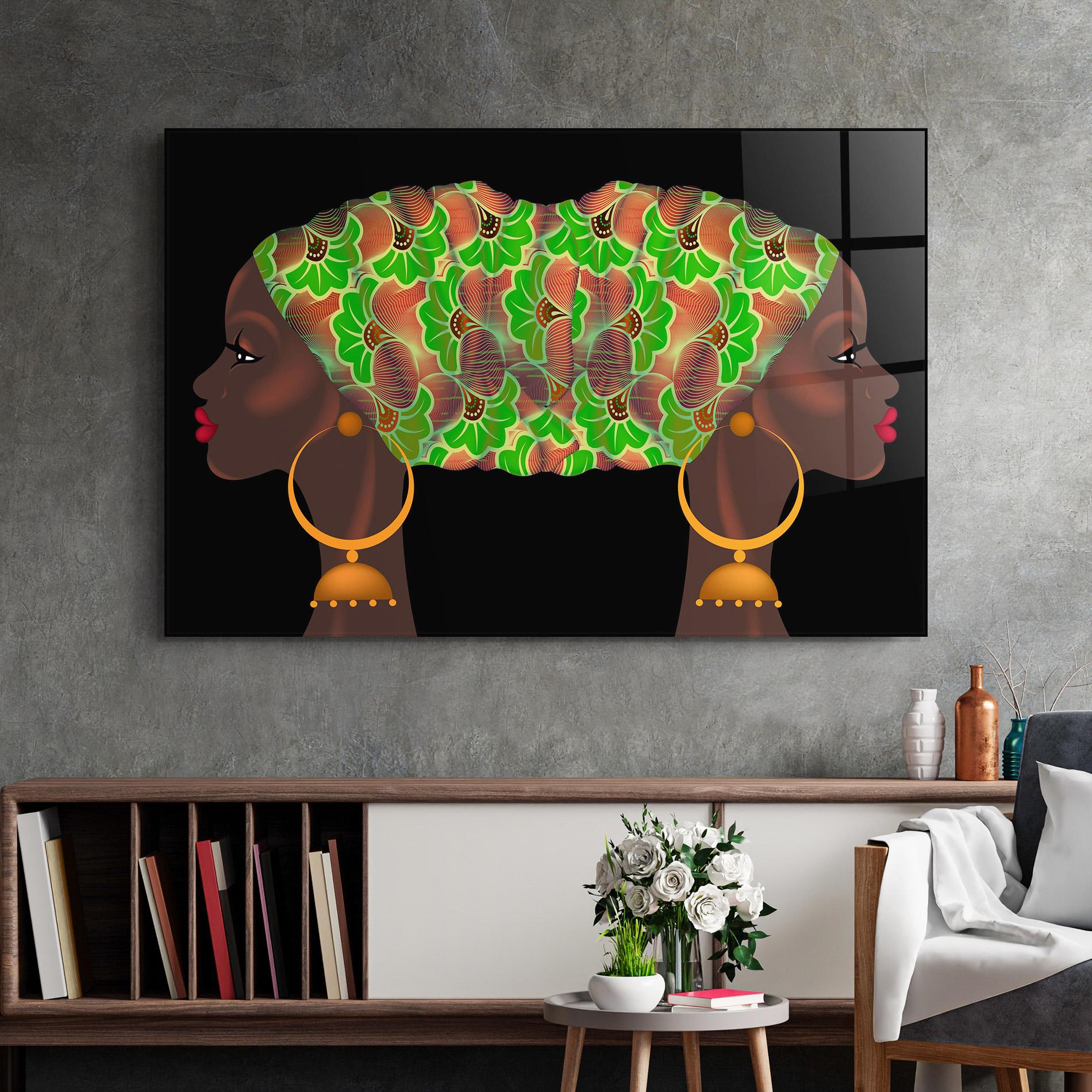 Glasbild Ankara Headwrap mockup 2