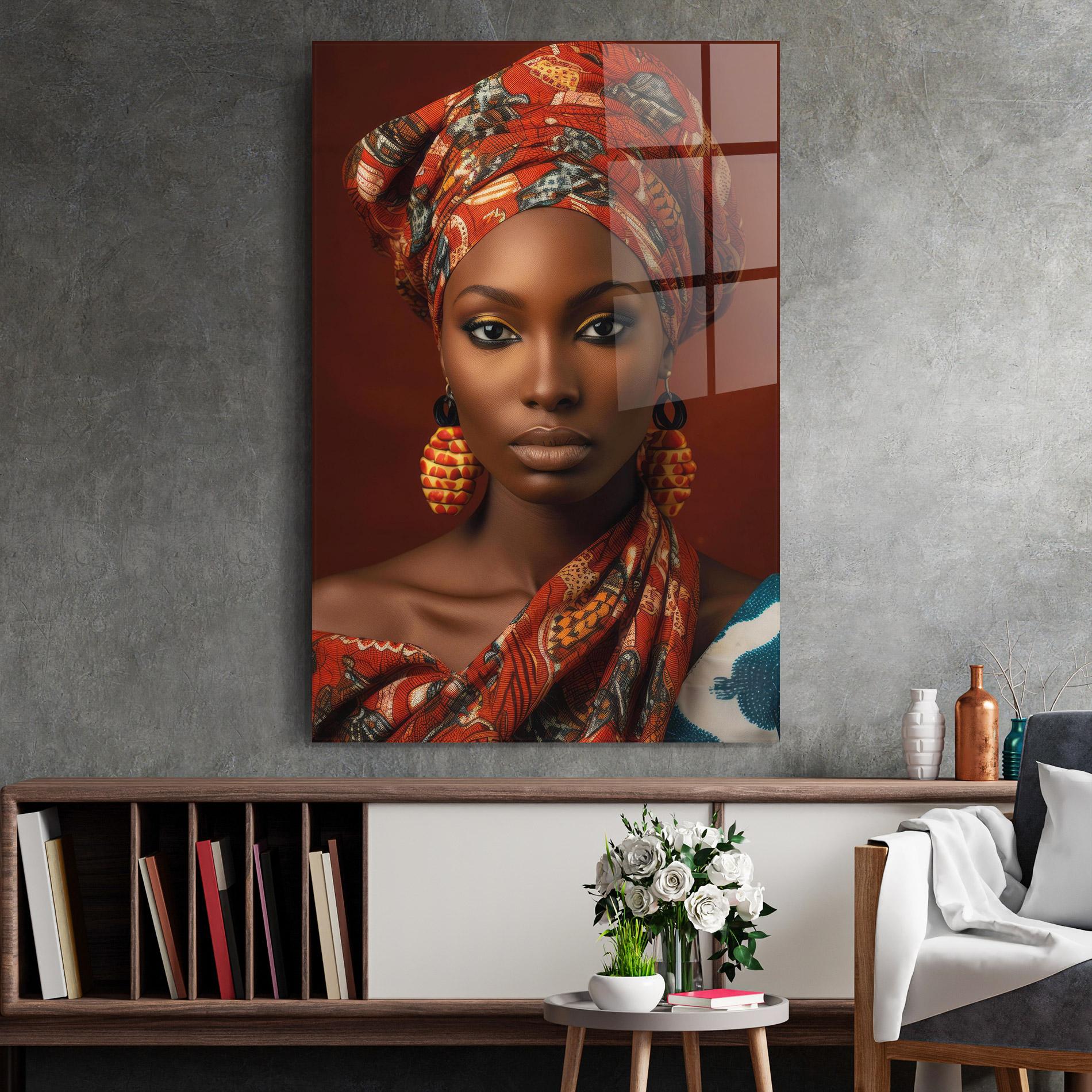 Glasbild African Black Eyeliner mockup 2