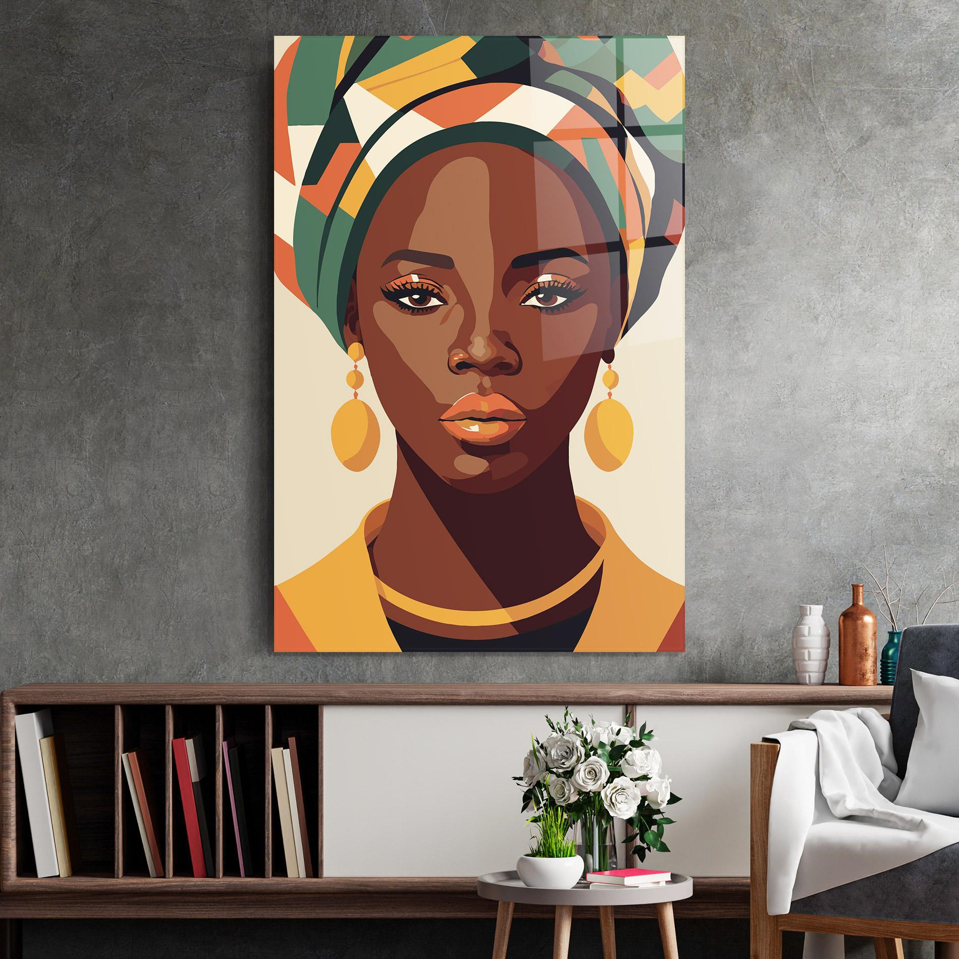 Glasbild African Portrait mockup 2