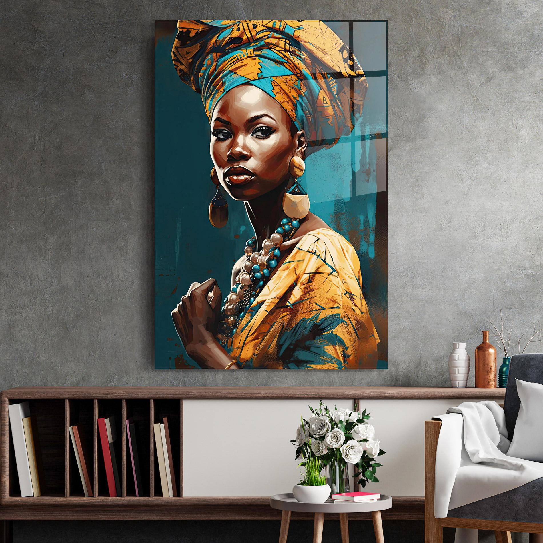 Glasbild Azure Chic Woman mockup 2