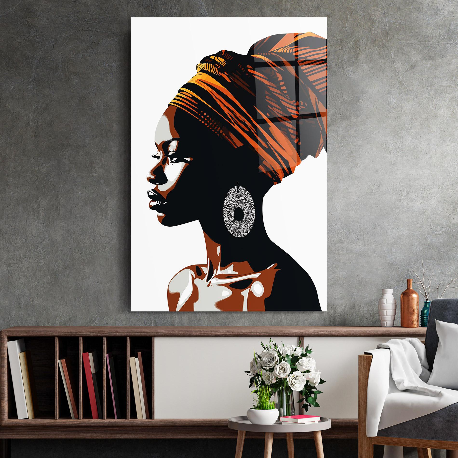 Glasbild Black Pretty Woman mockup 2