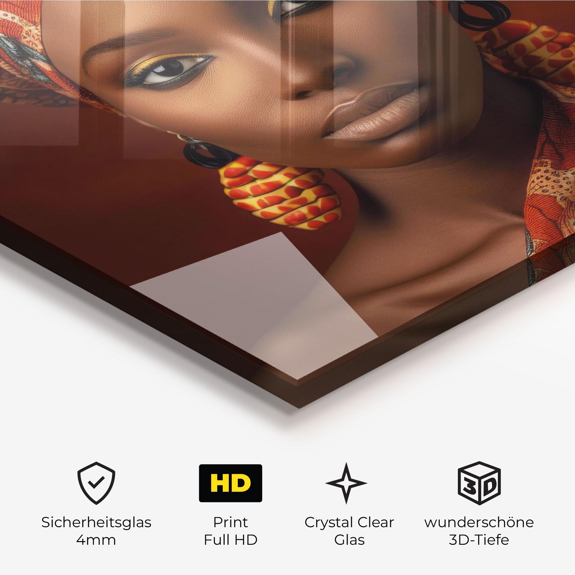 Glasbild African Black Eyeliner mockup 3