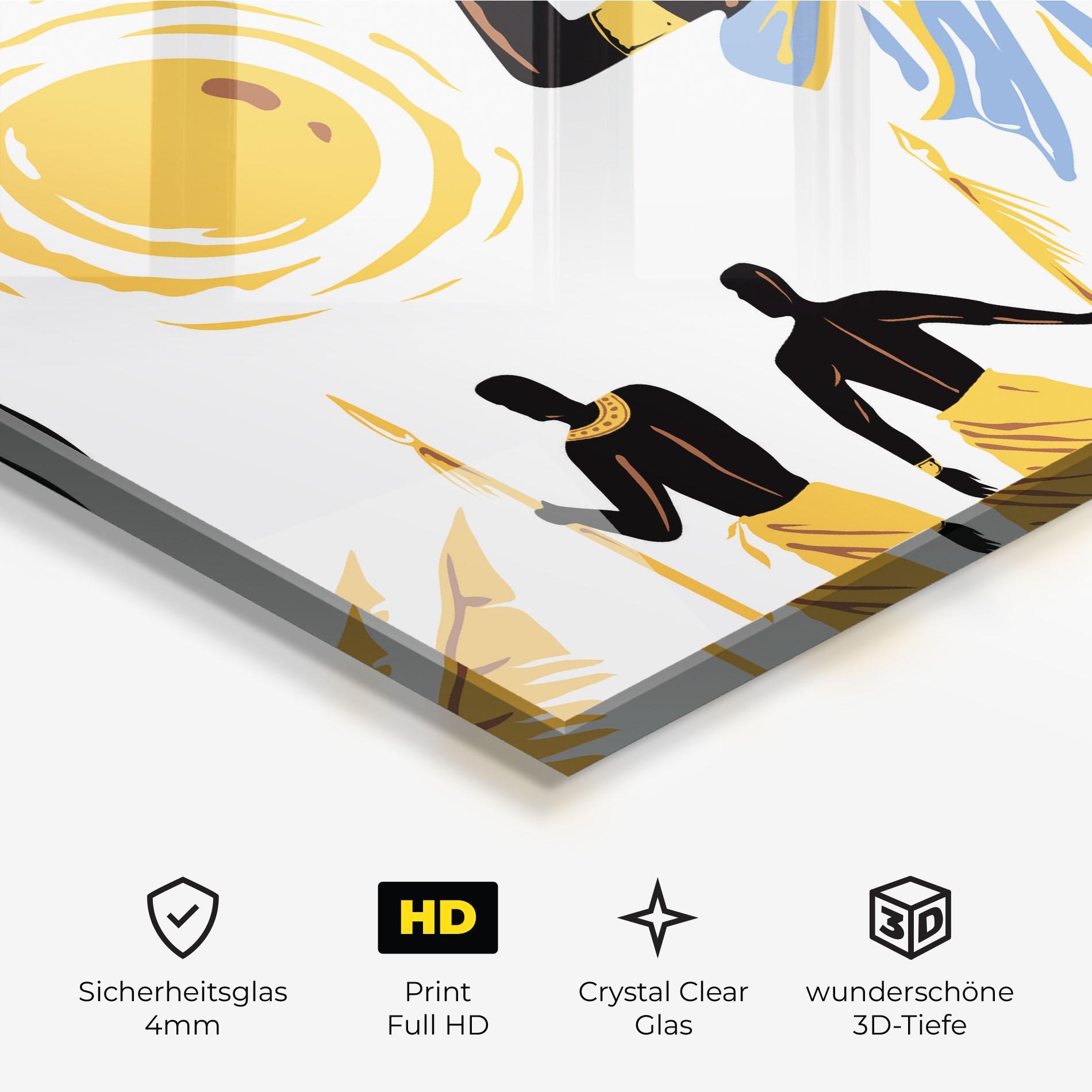 Glasbild African Drawing mockup 3