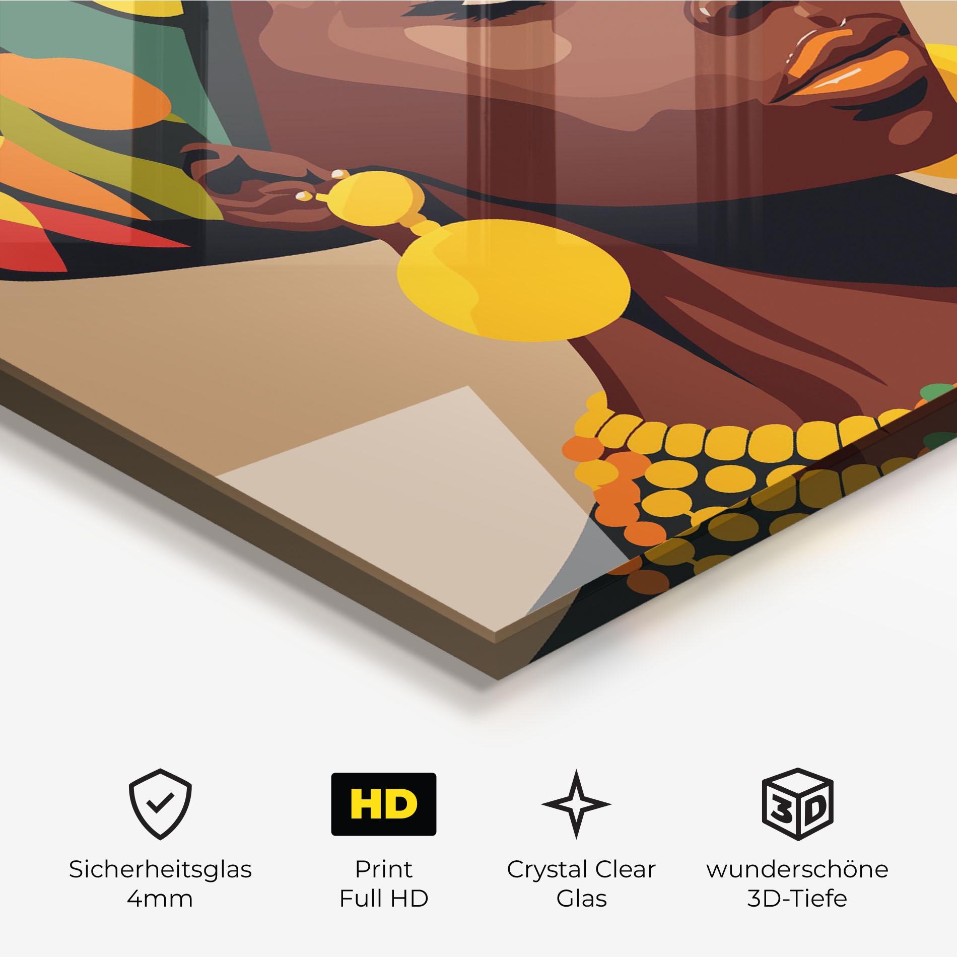 Glasbild African Earrings mockup 3