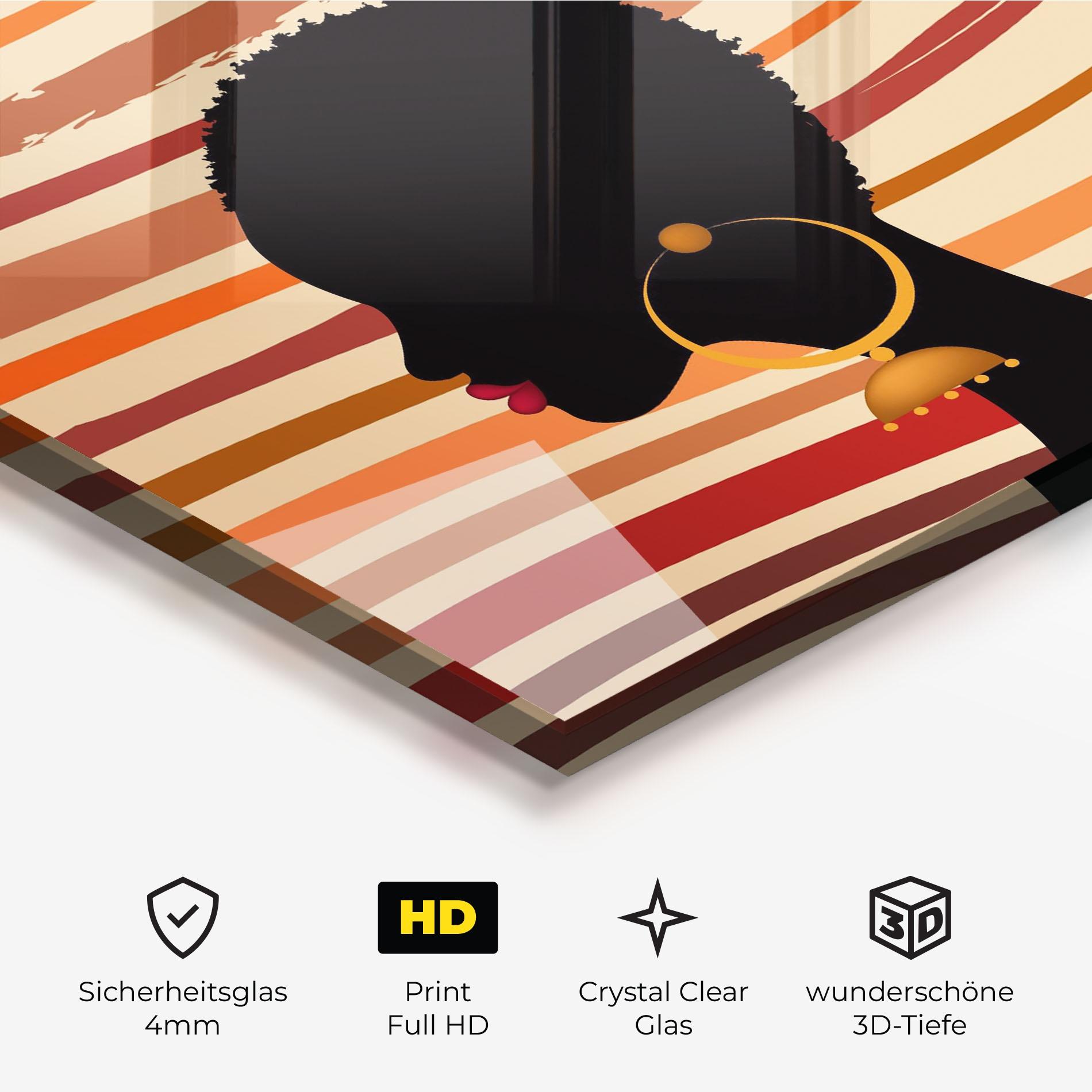 Glasbild African Hairstyle mockup 3