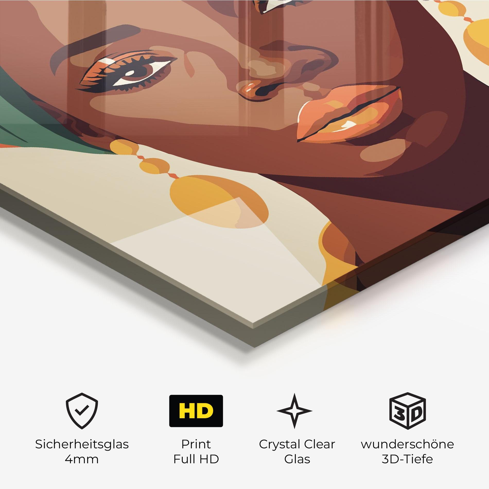 Glasbild African Portrait mockup 3