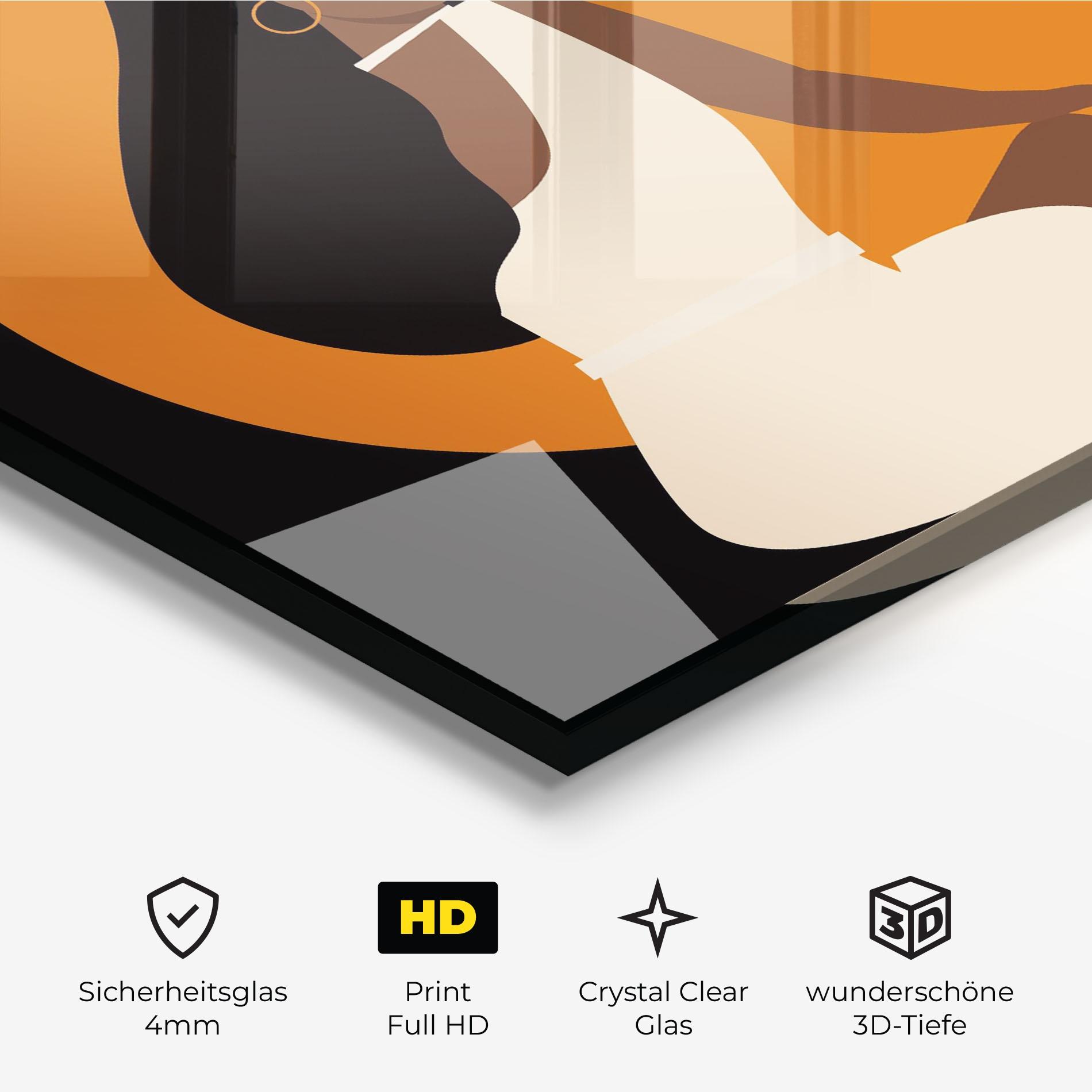 Glasbild African White Dress mockup 3