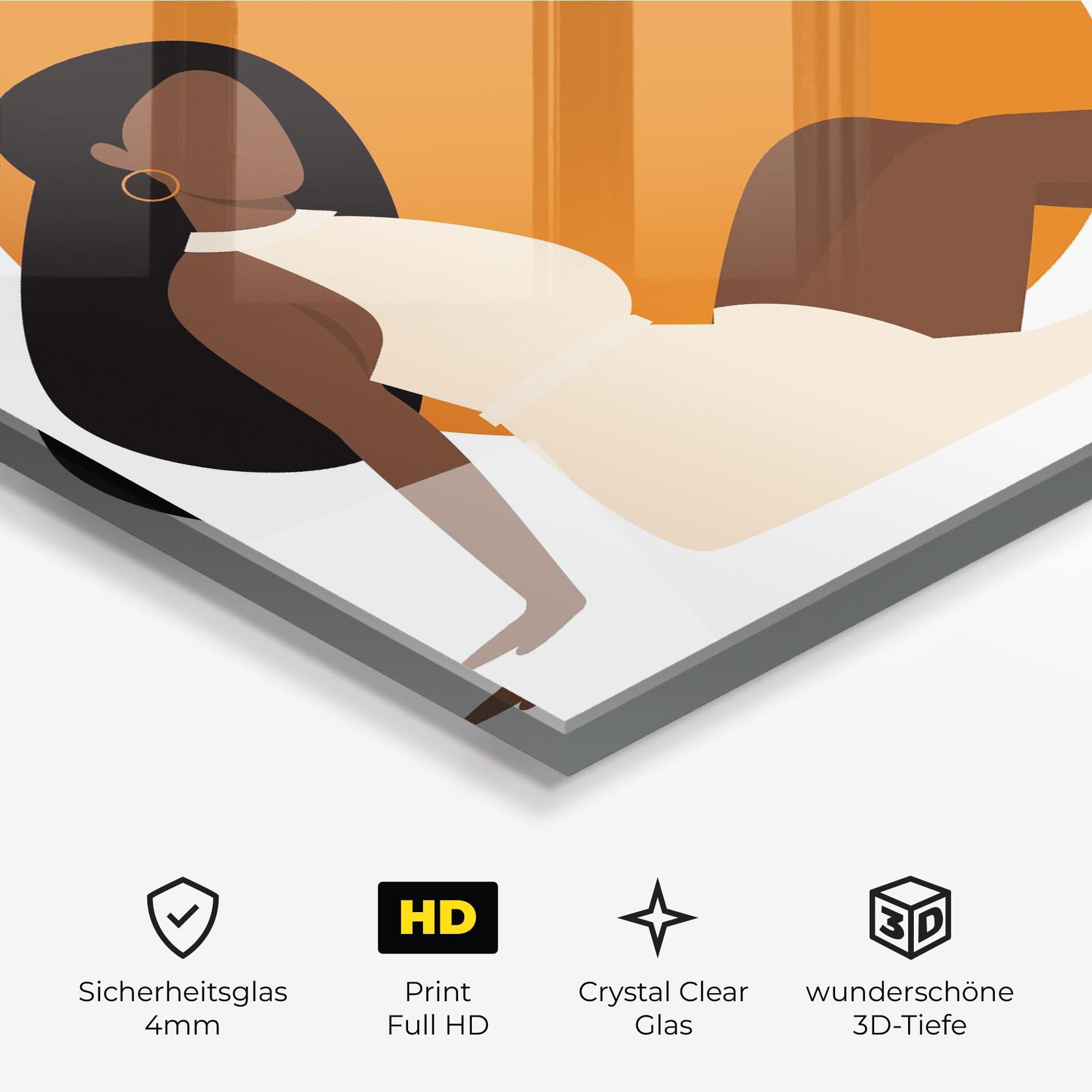 Glasbild African Woman Dress mockup 3