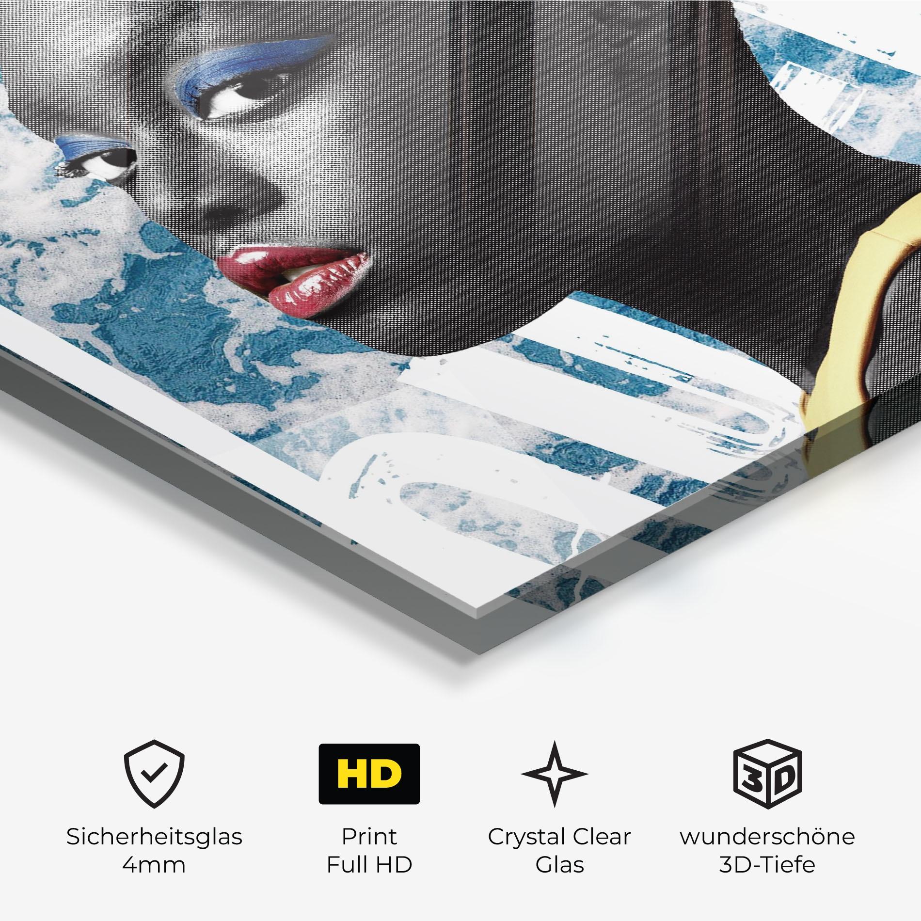 Glasbild American Woman Crown mockup 3