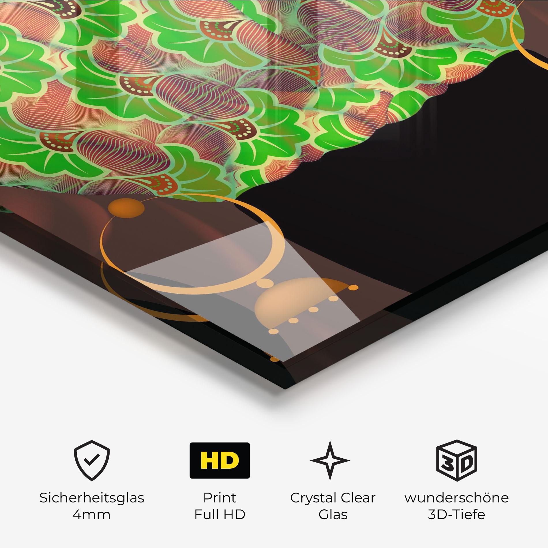 Glasbild Ankara Headwrap mockup 3