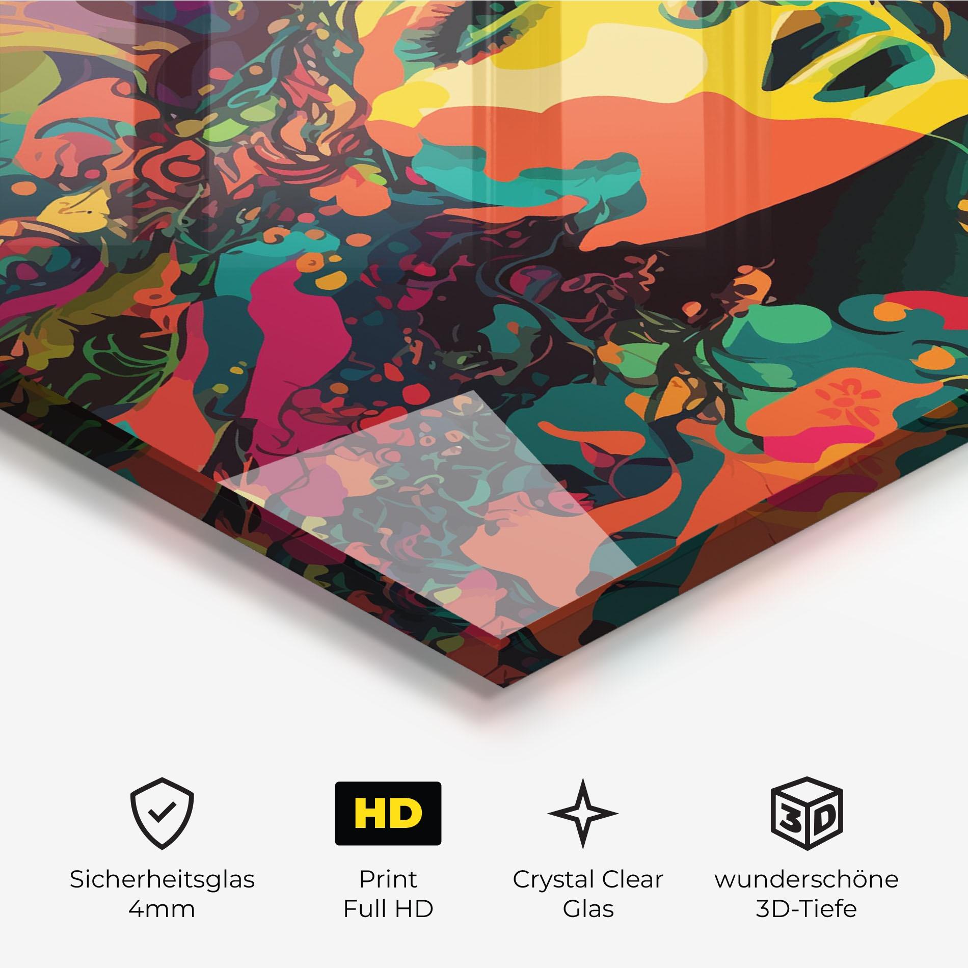 Glasbild Colorful African Woman mockup 3