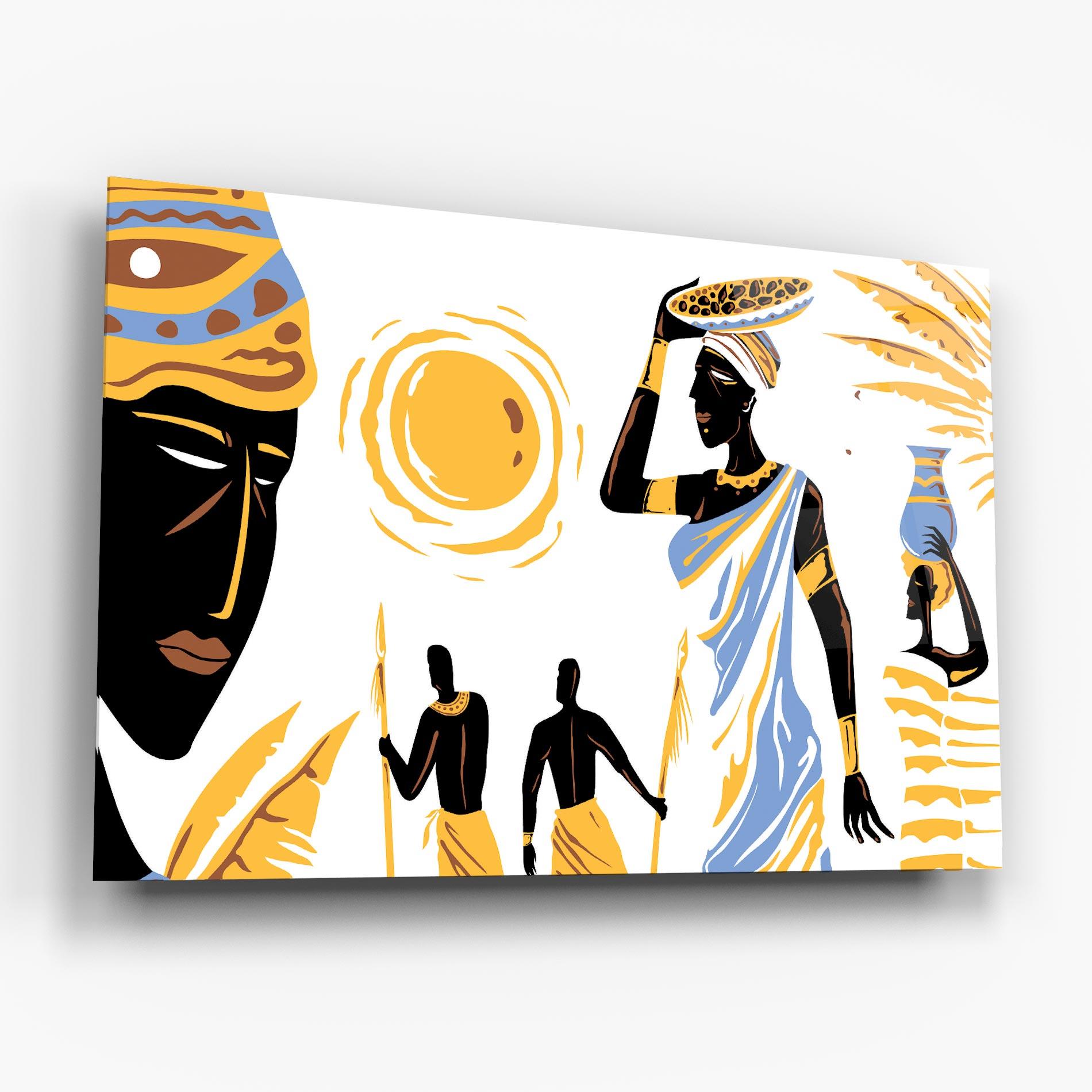 Glasbild African Drawing mockup 6