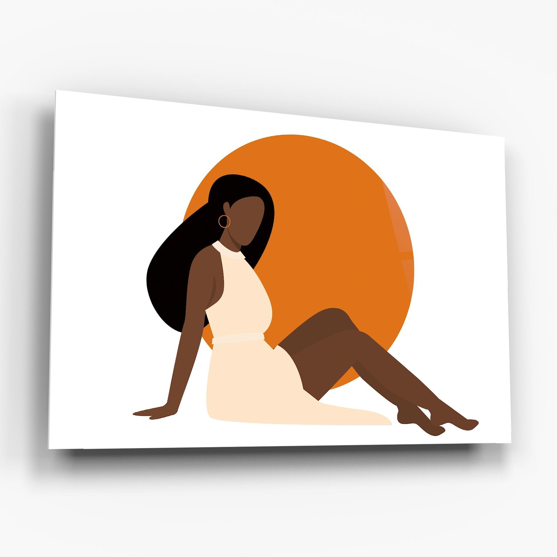 Glasbild African Woman Dress mockup 6