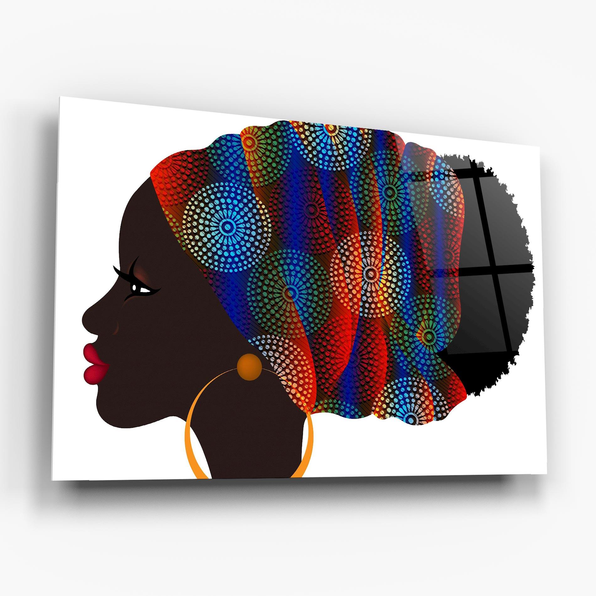 Glasbild Afro Hairstyle mockup 6