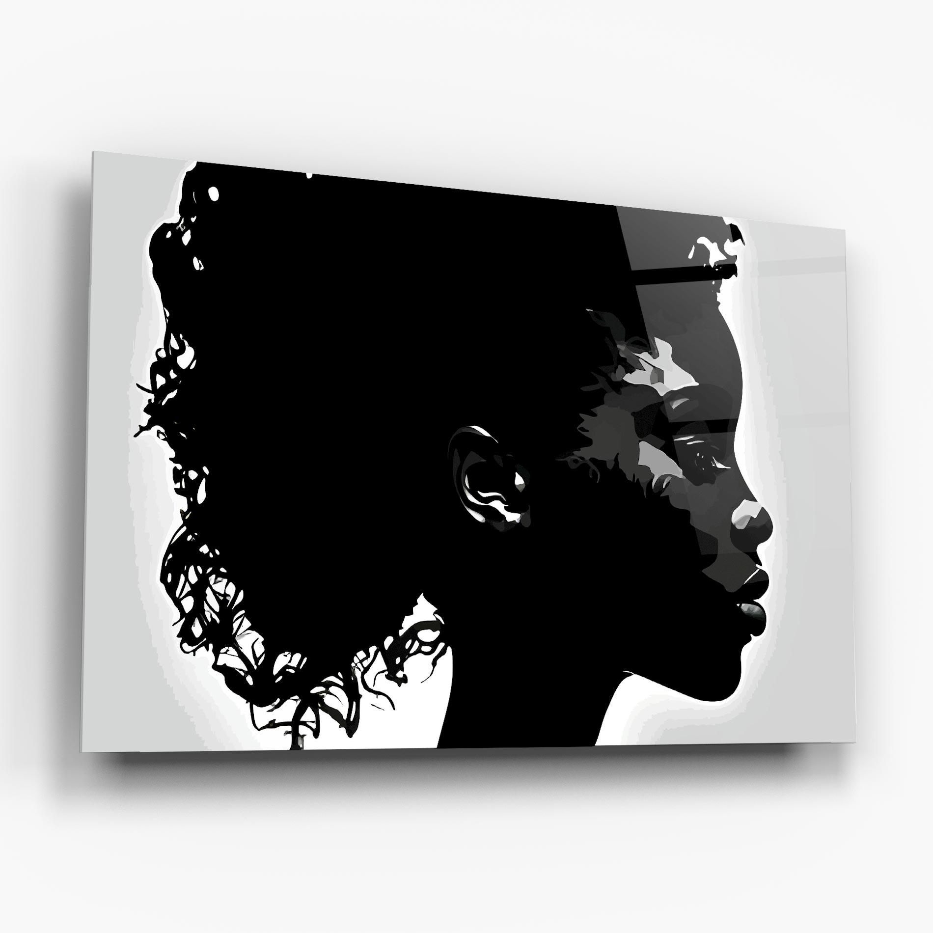 Glasbild Black African Woman mockup 6