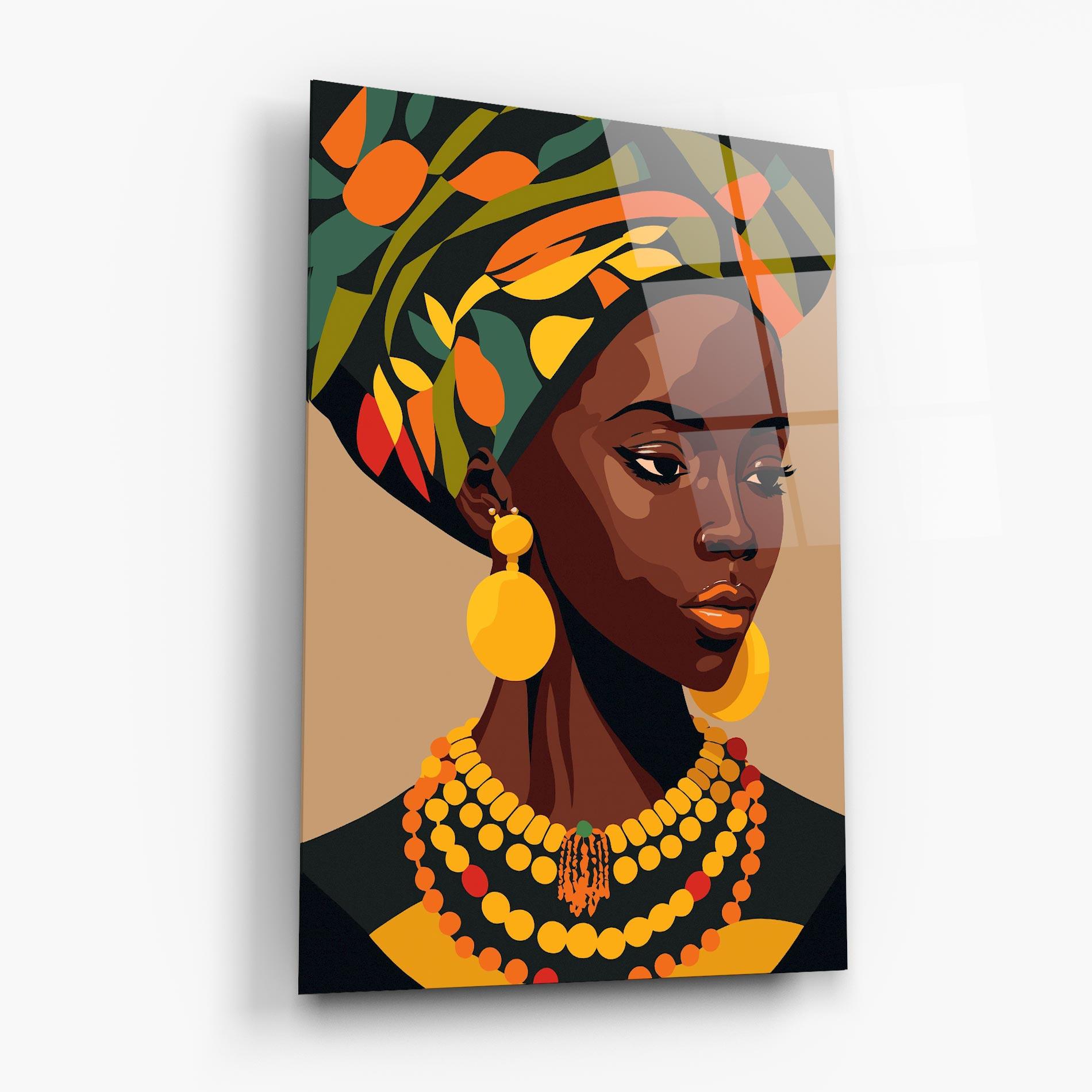 Glasbild African Earrings mockup 6
