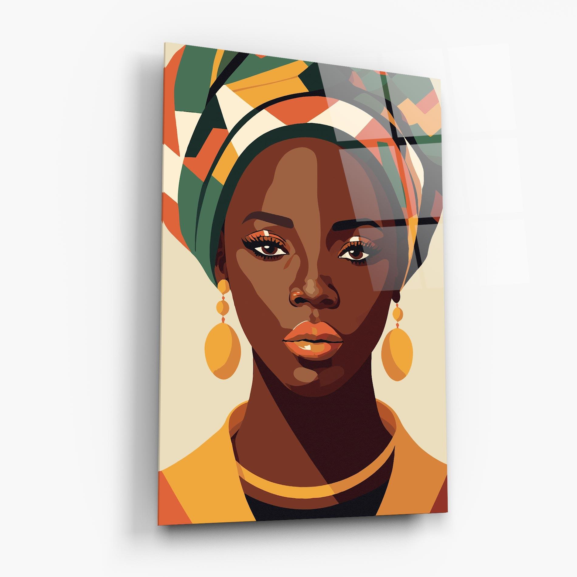 Glasbild African Portrait mockup 6