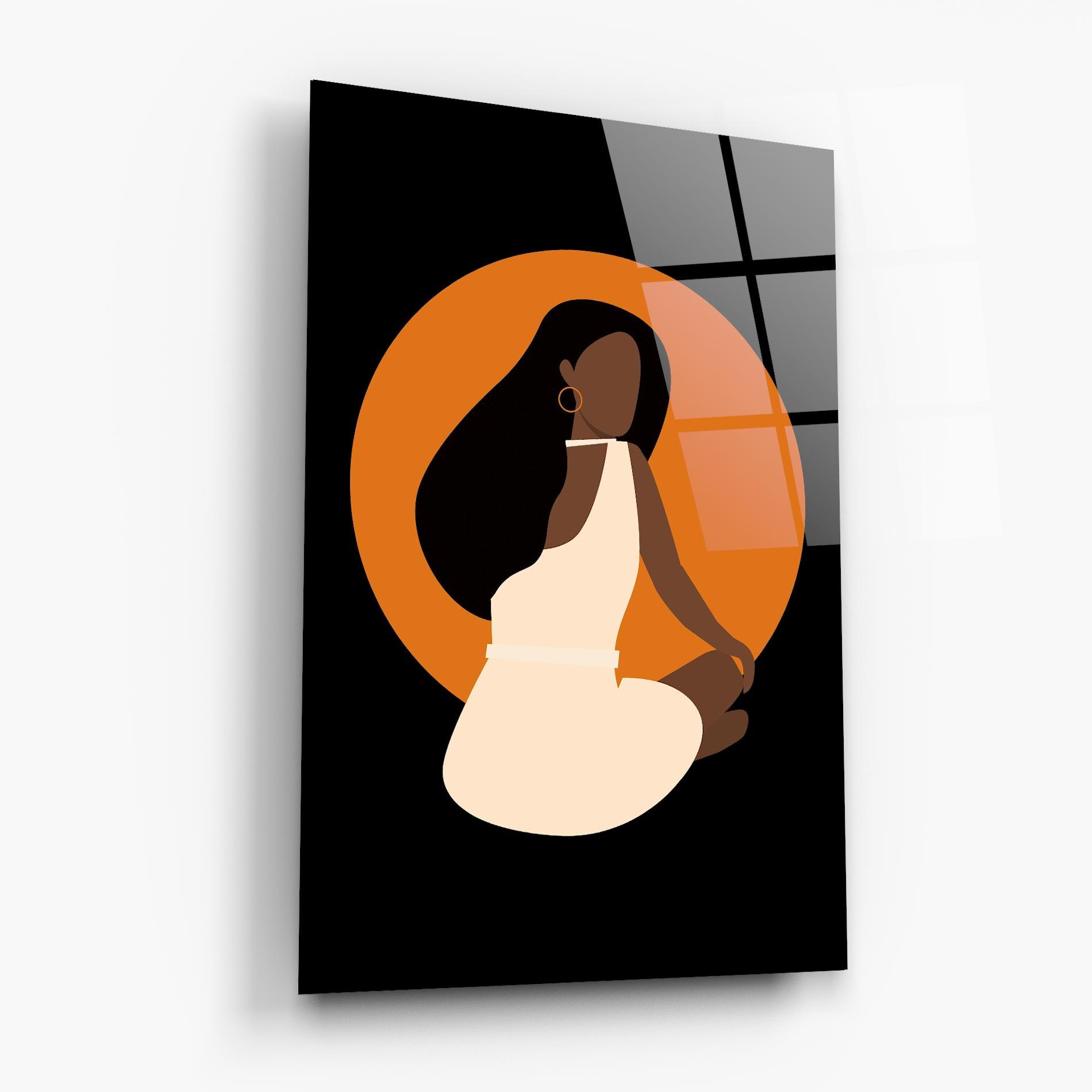 Glasbild African White Dress mockup 6