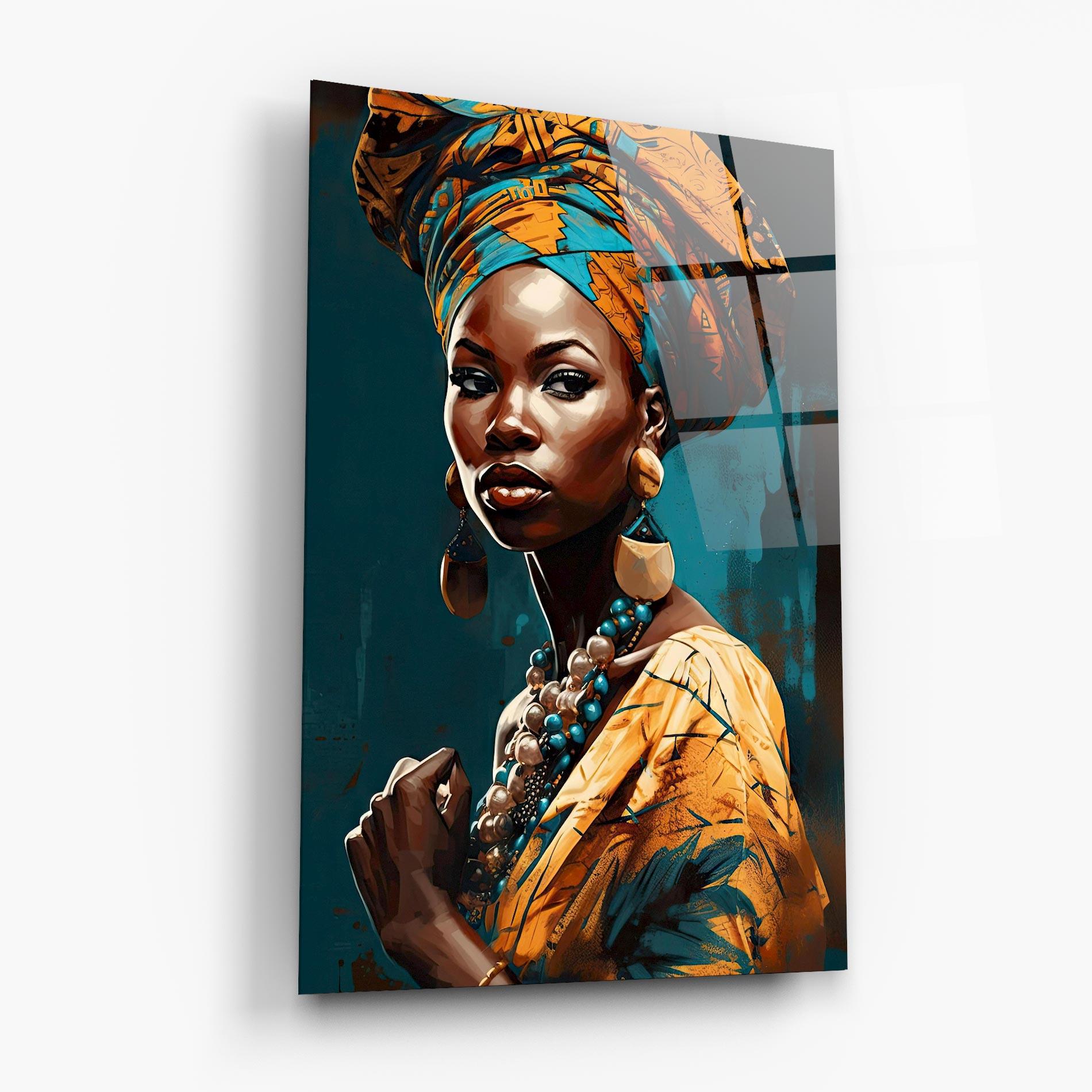 Glasbild Azure Chic Woman mockup 6