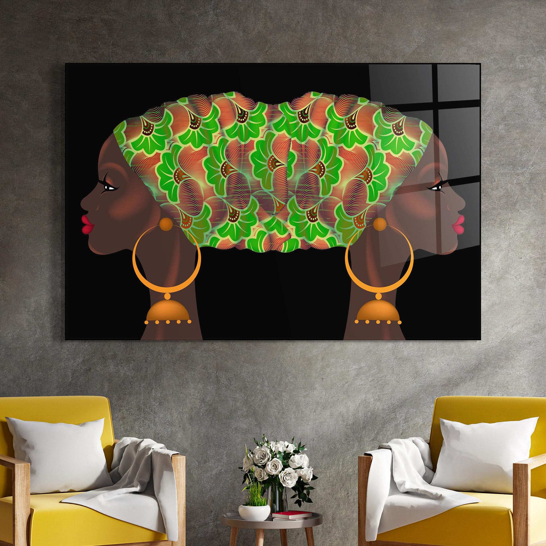 Glasbild Ankara Headwrap mockup 4