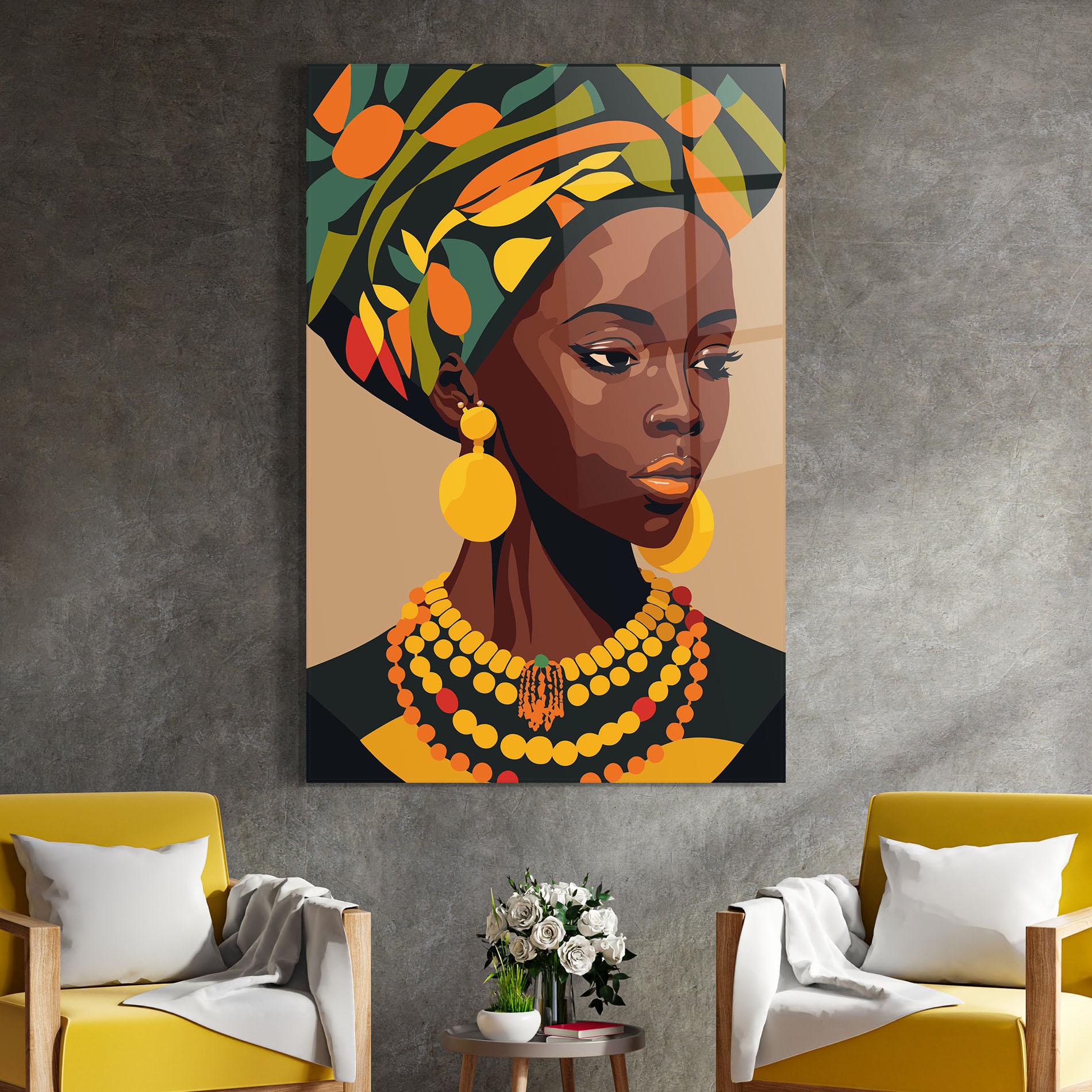 Glasbild African Earrings mockup 4