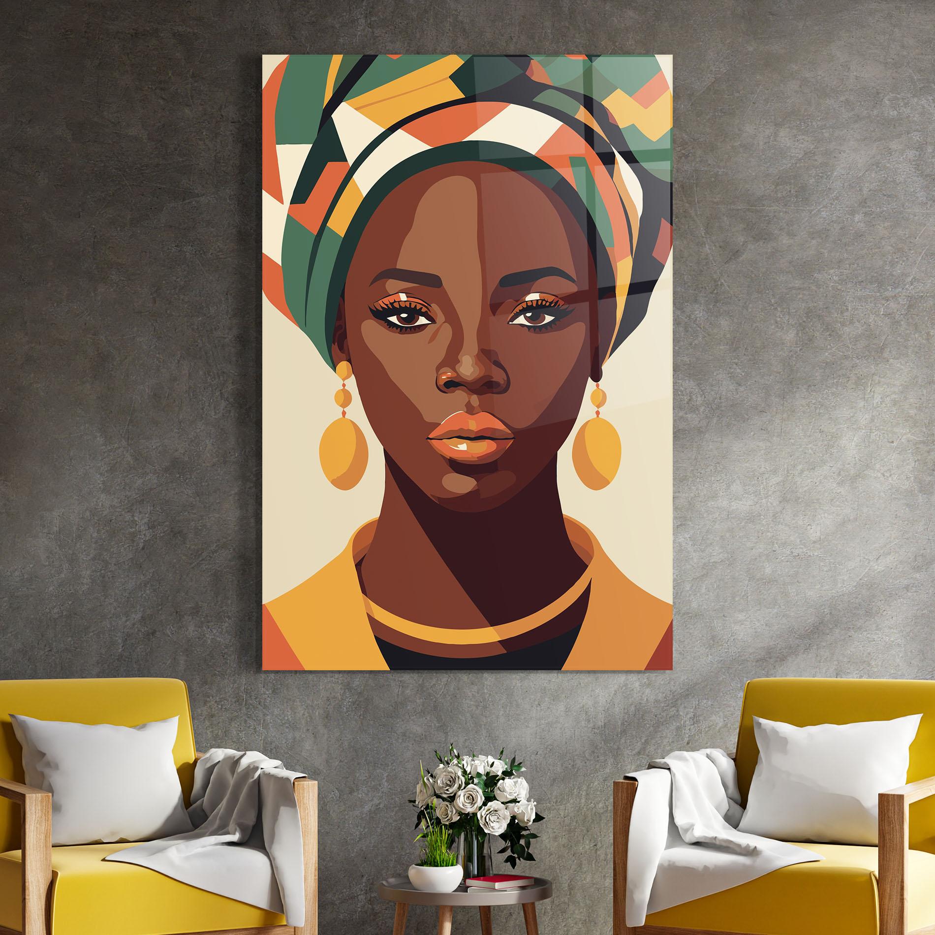 Glasbild African Portrait mockup 4