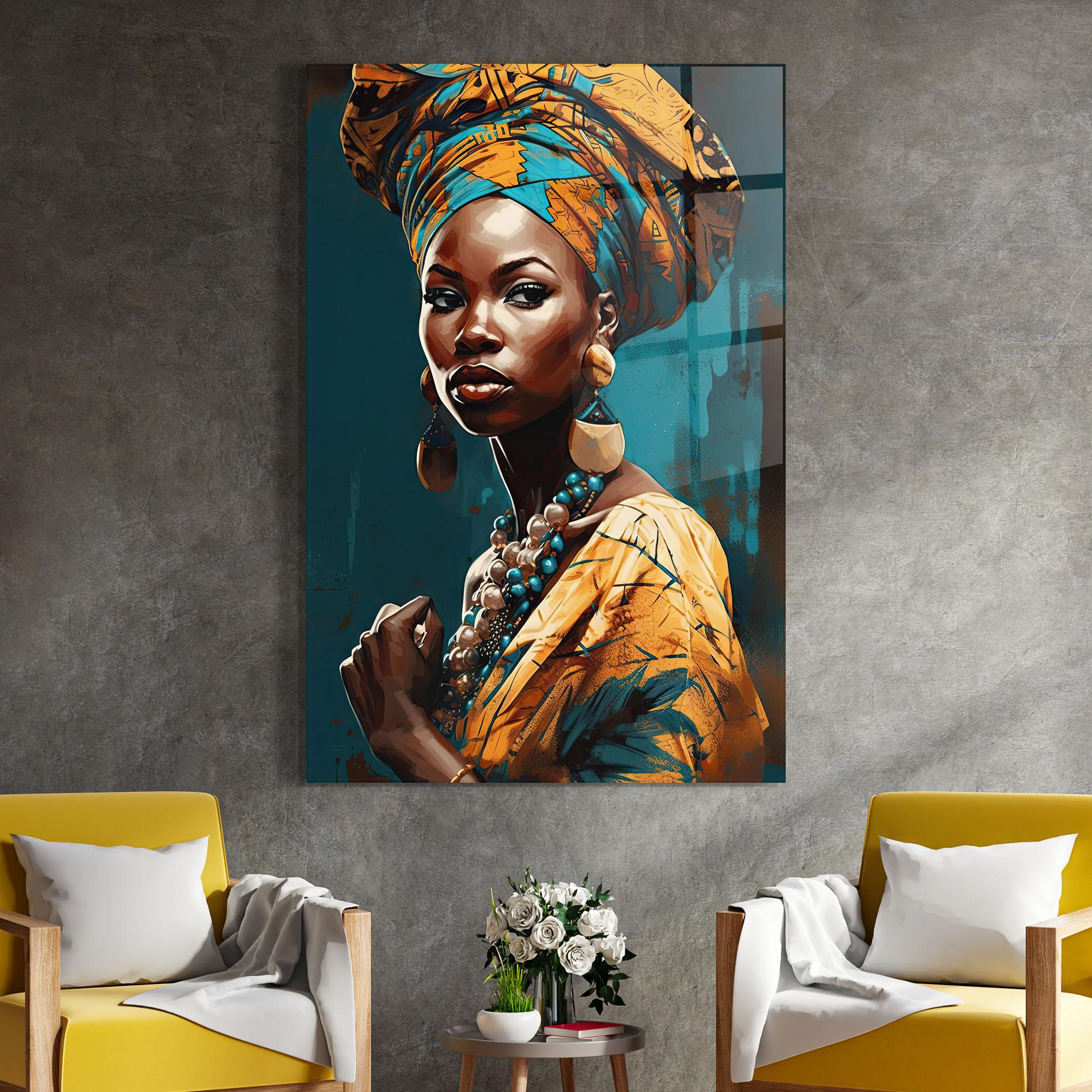 Glasbild Azure Chic Woman mockup 4