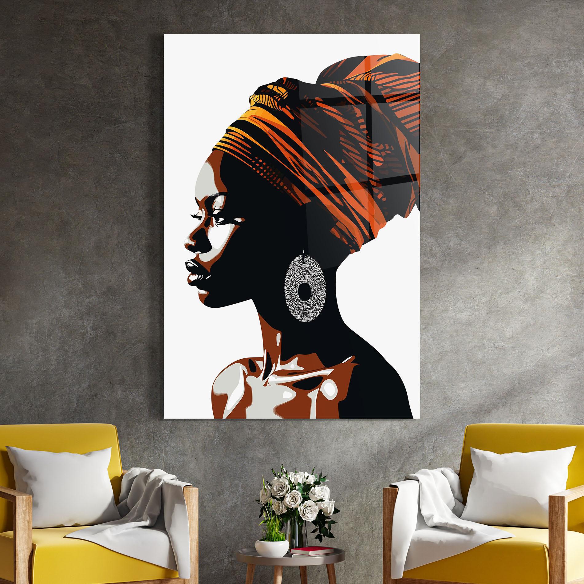 Glasbild Black Pretty Woman mockup 4