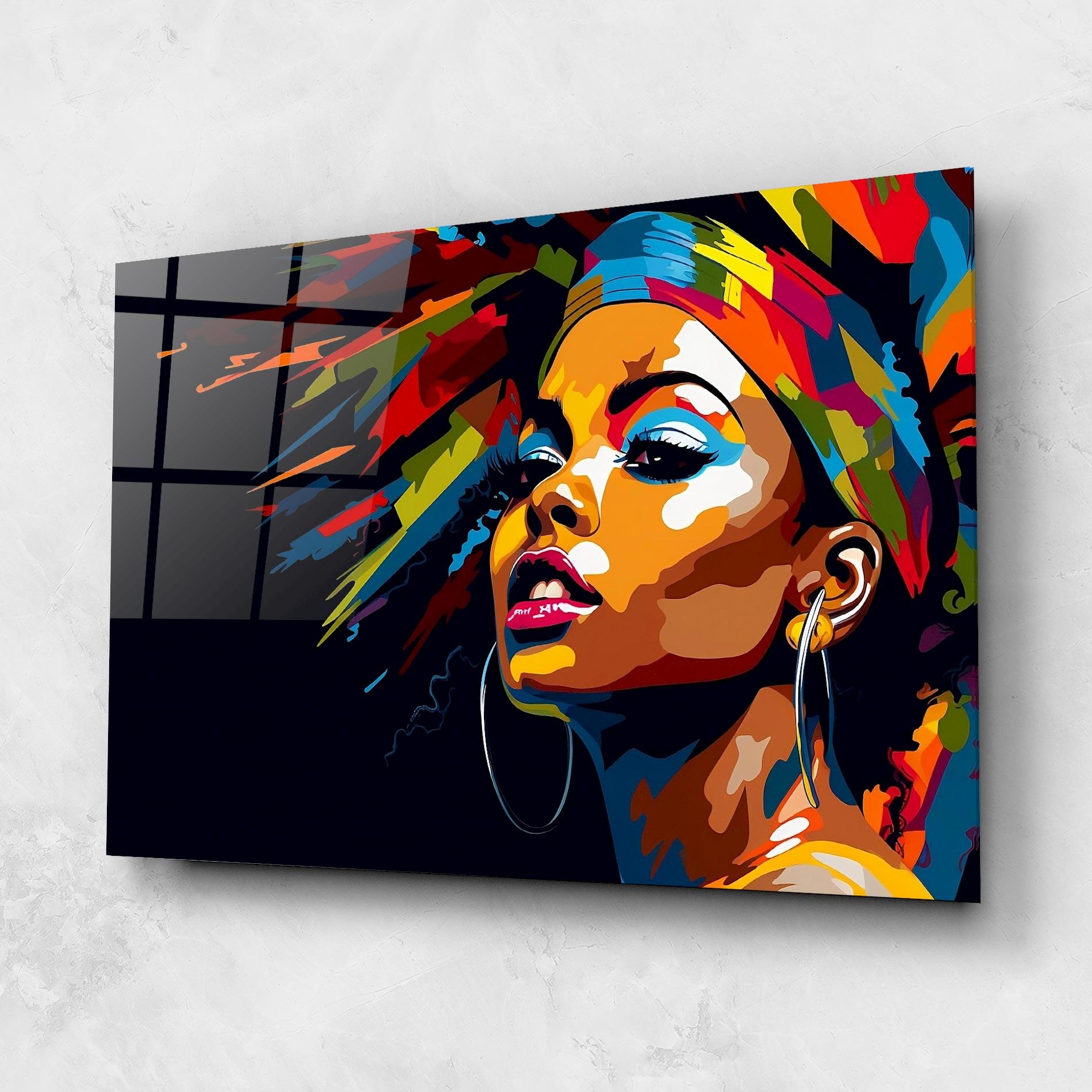 Glasbild African Woman Portrait mockup 1