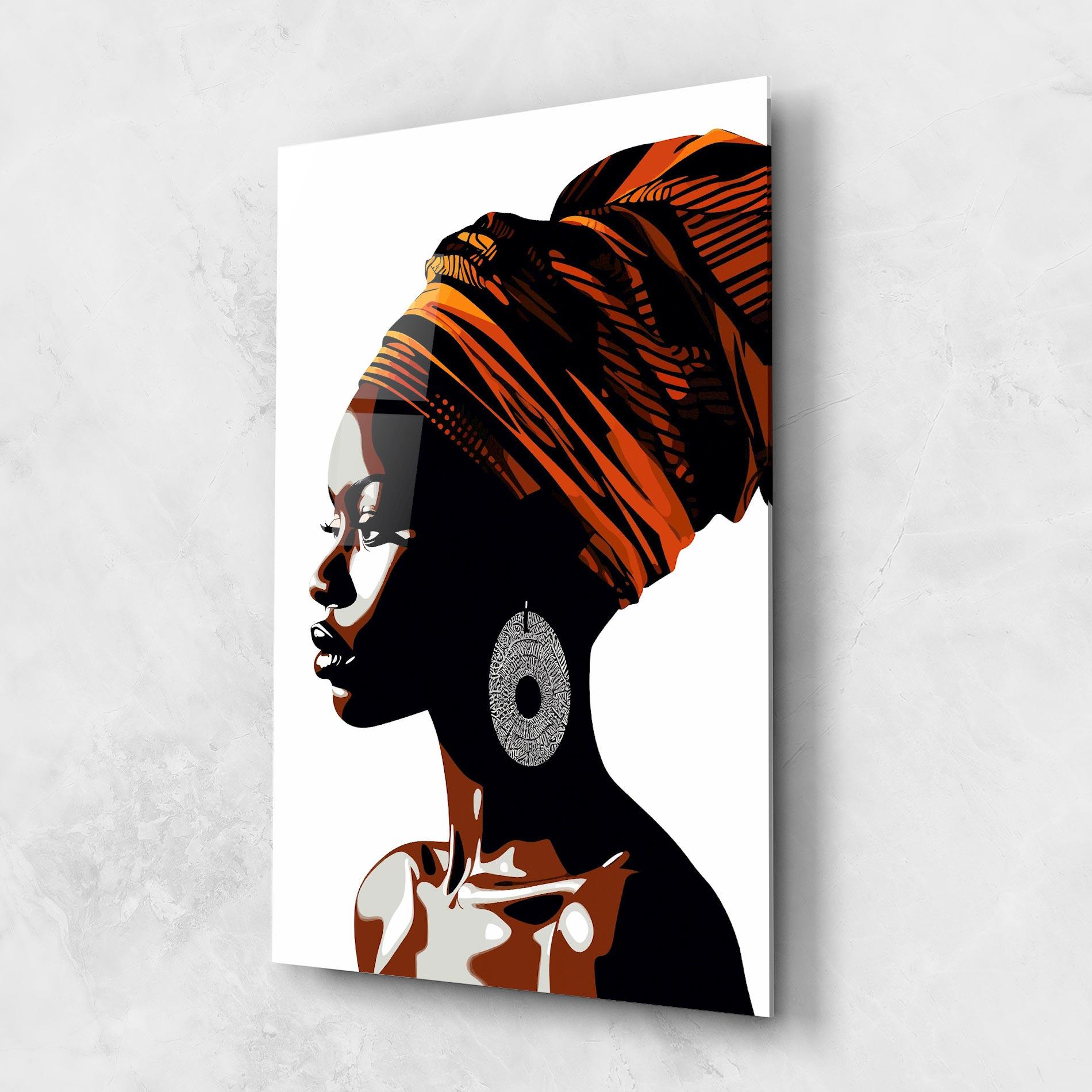 Glasbild Black Pretty Woman mockup 1