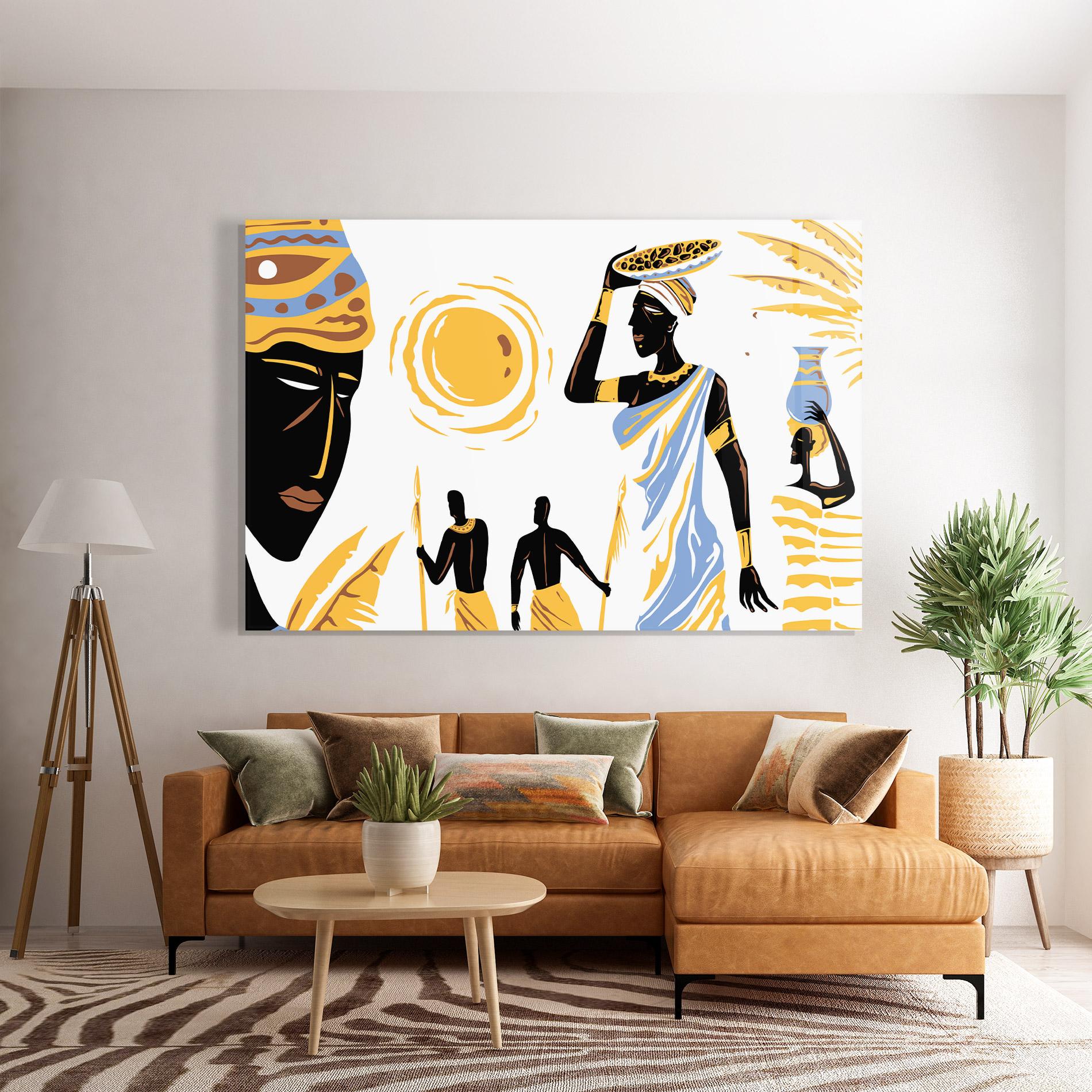 Glasbild African Drawing mockup 7