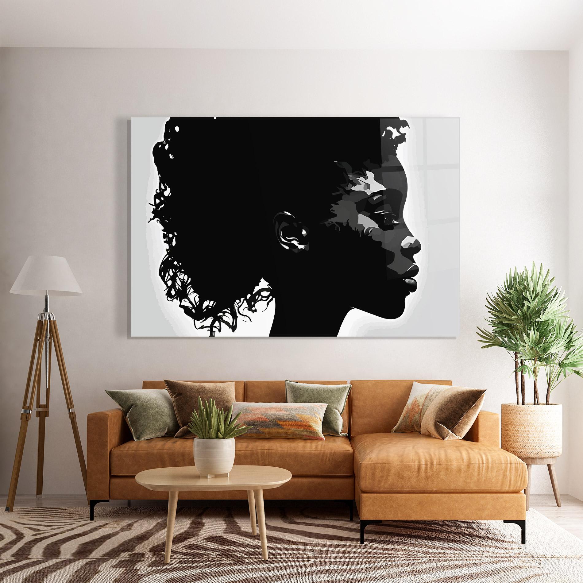 Glasbild Black African Woman mockup 7