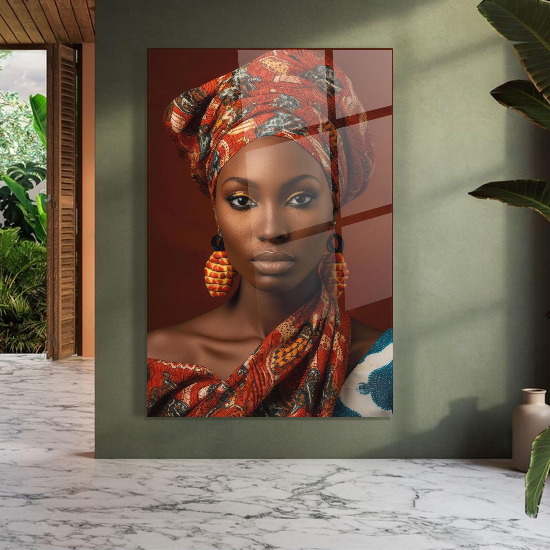 Glasbild African Black Eyeliner mockup 7