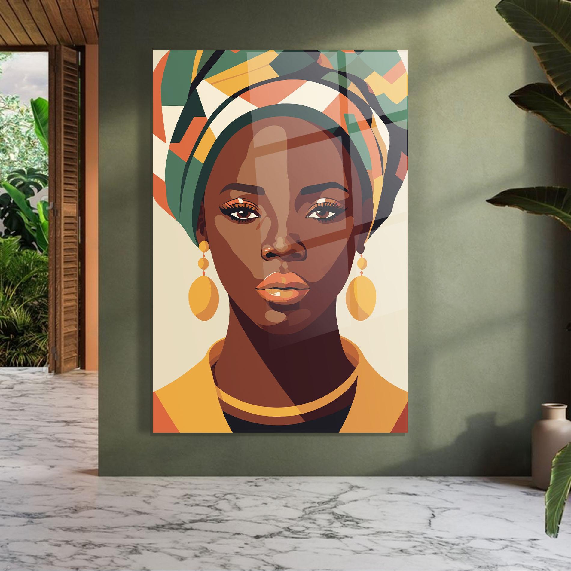 Glasbild African Portrait mockup 7
