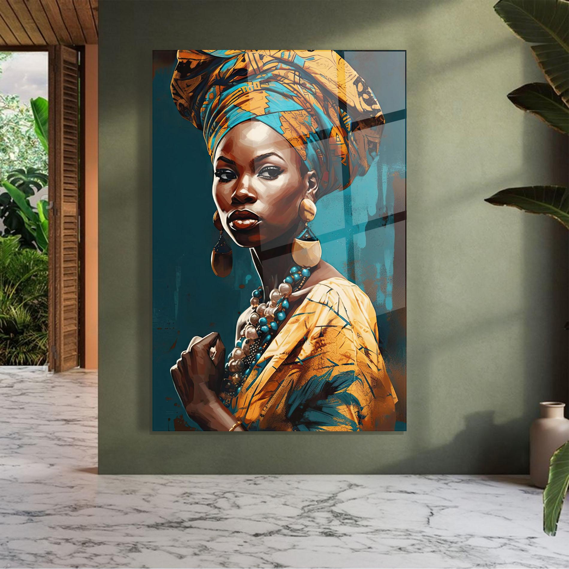 Glasbild Azure Chic Woman mockup 7