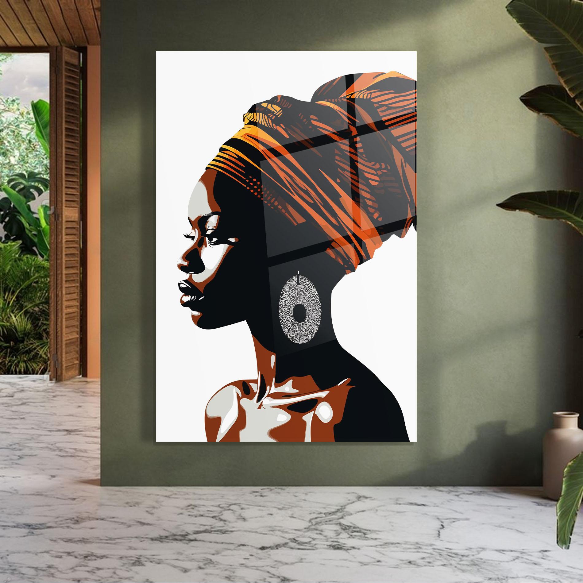 Glasbild Black Pretty Woman mockup 7