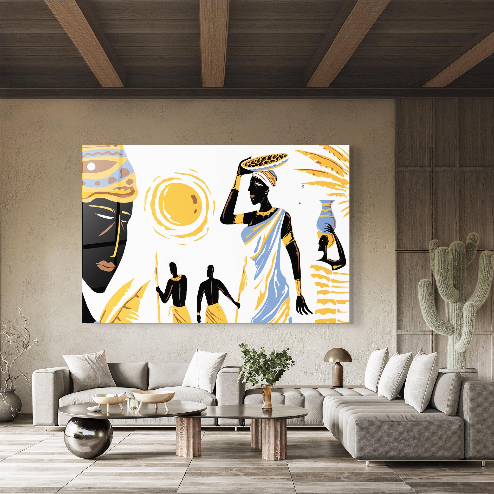 Glasbild African Drawing mockup 8