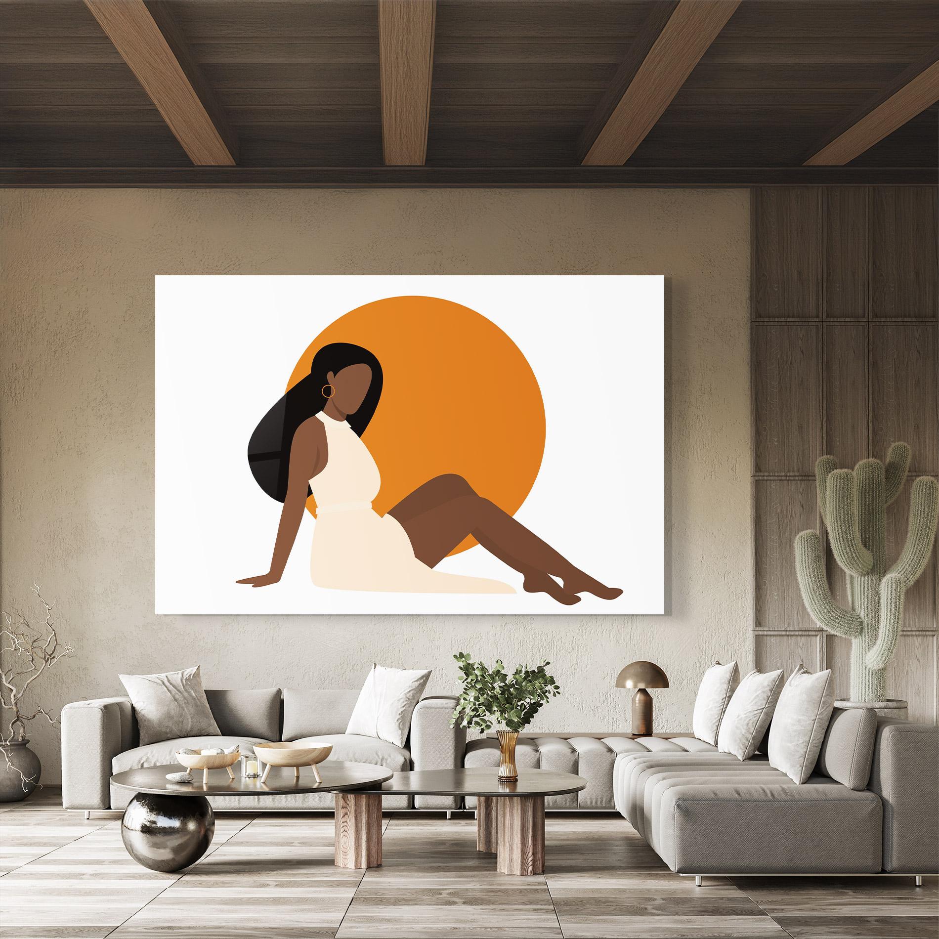 Glasbild African Woman Dress mockup 8