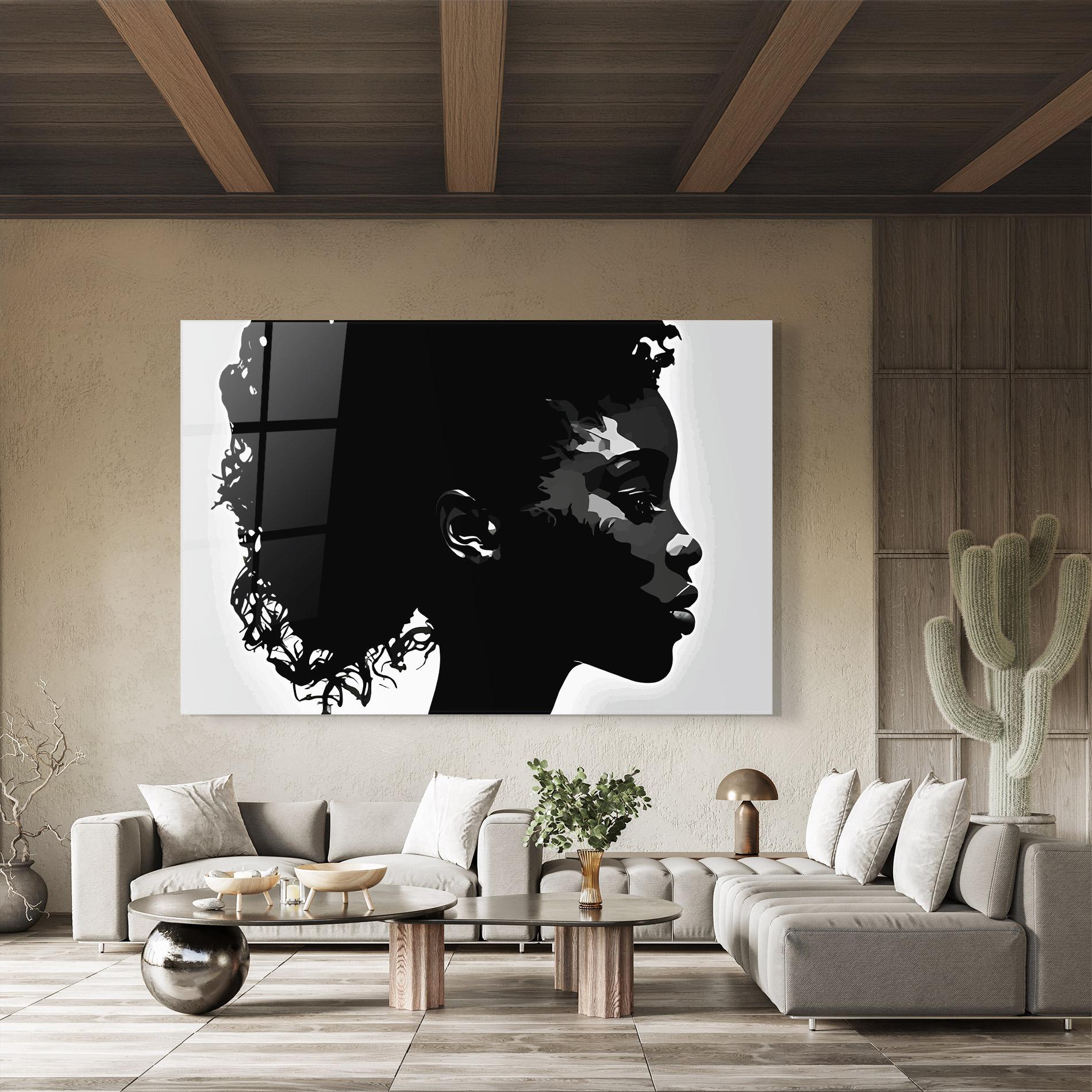 Glasbild Black African Woman mockup 8