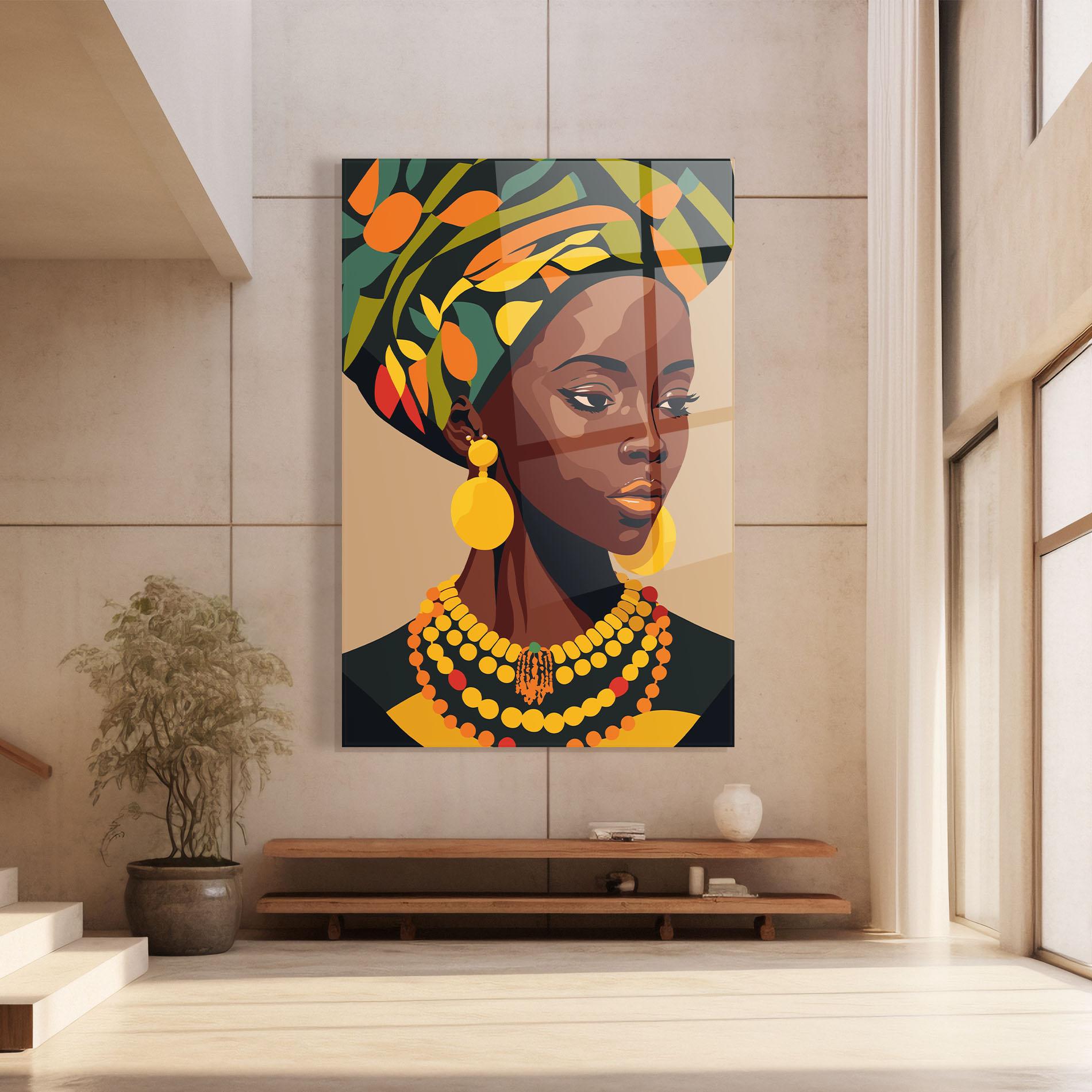 Glasbild African Earrings mockup 8