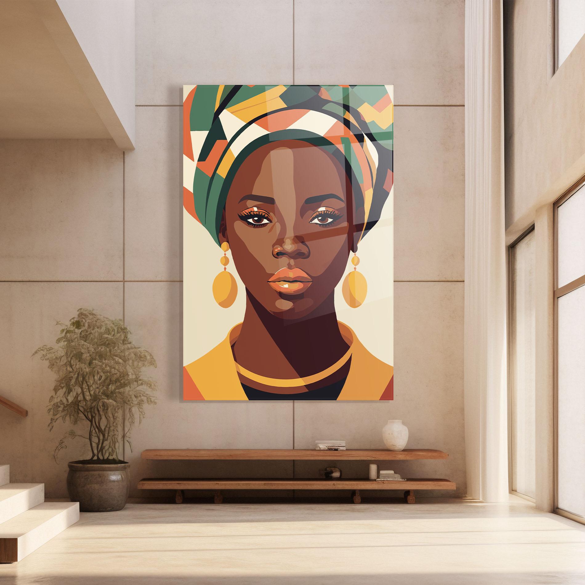 Glasbild African Portrait mockup 8