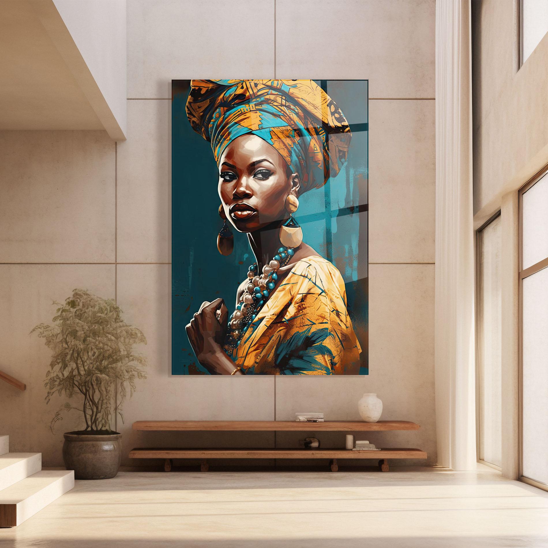 Glasbild Azure Chic Woman mockup 8