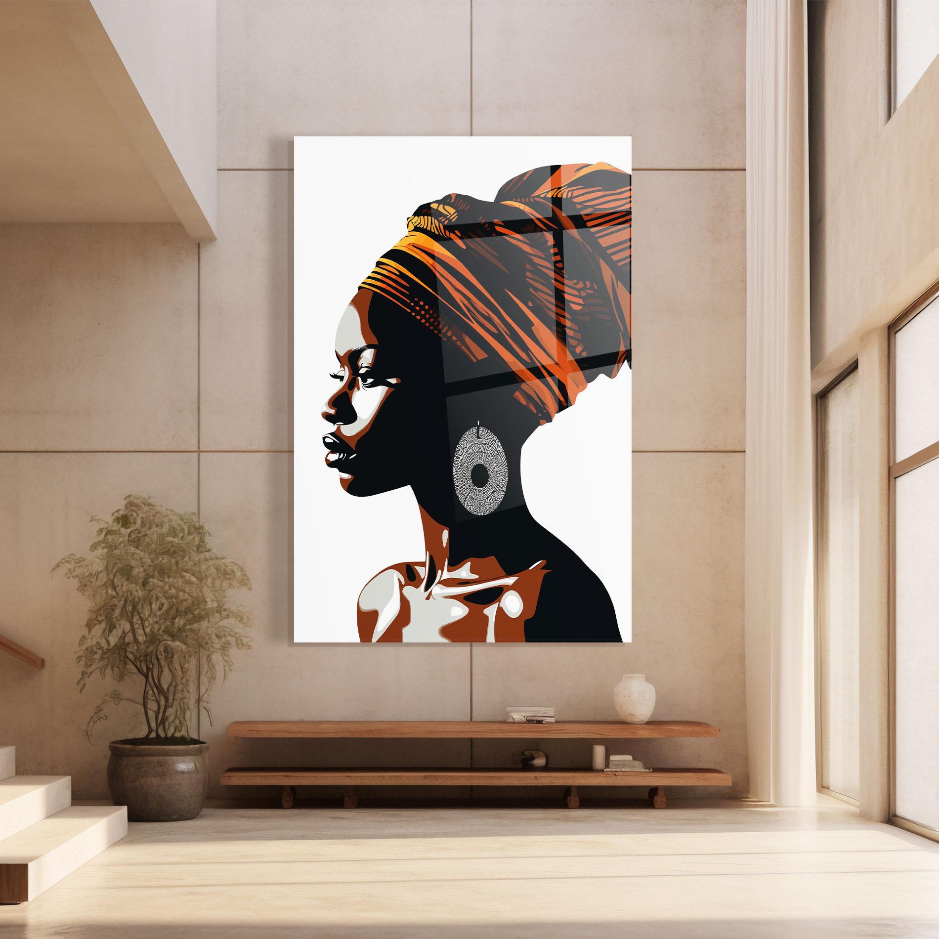 Glasbild Black Pretty Woman mockup 8